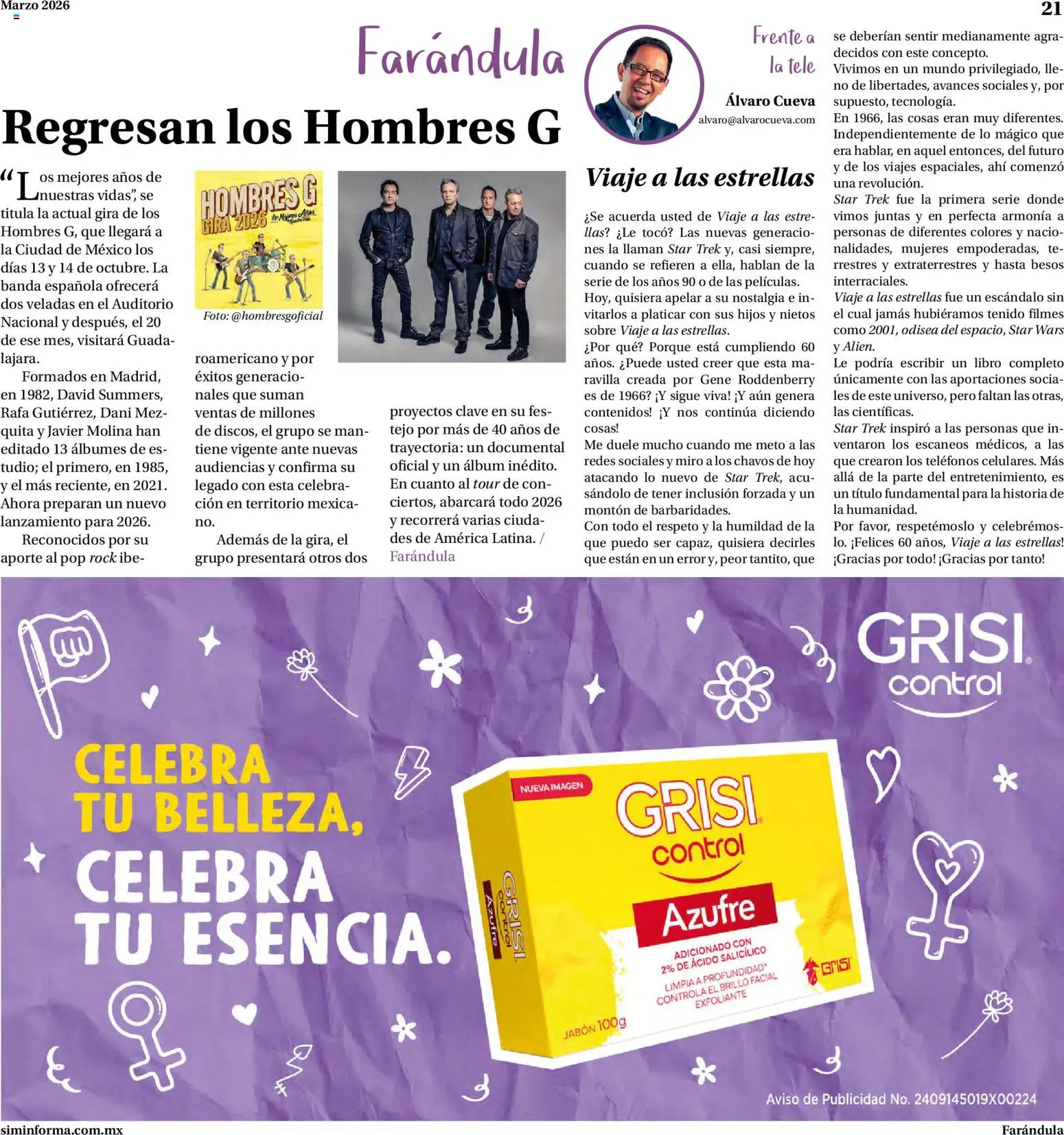 Nuevas ofertas de Farmacias Similares válidas en toda la República Mexicana desde el 01.03.2026. ¡Encuentra las mejores ofertas en Farmacias Similares catálogo! | Página: 21 | Productos: Brillo, Té, Sobre, Jabón