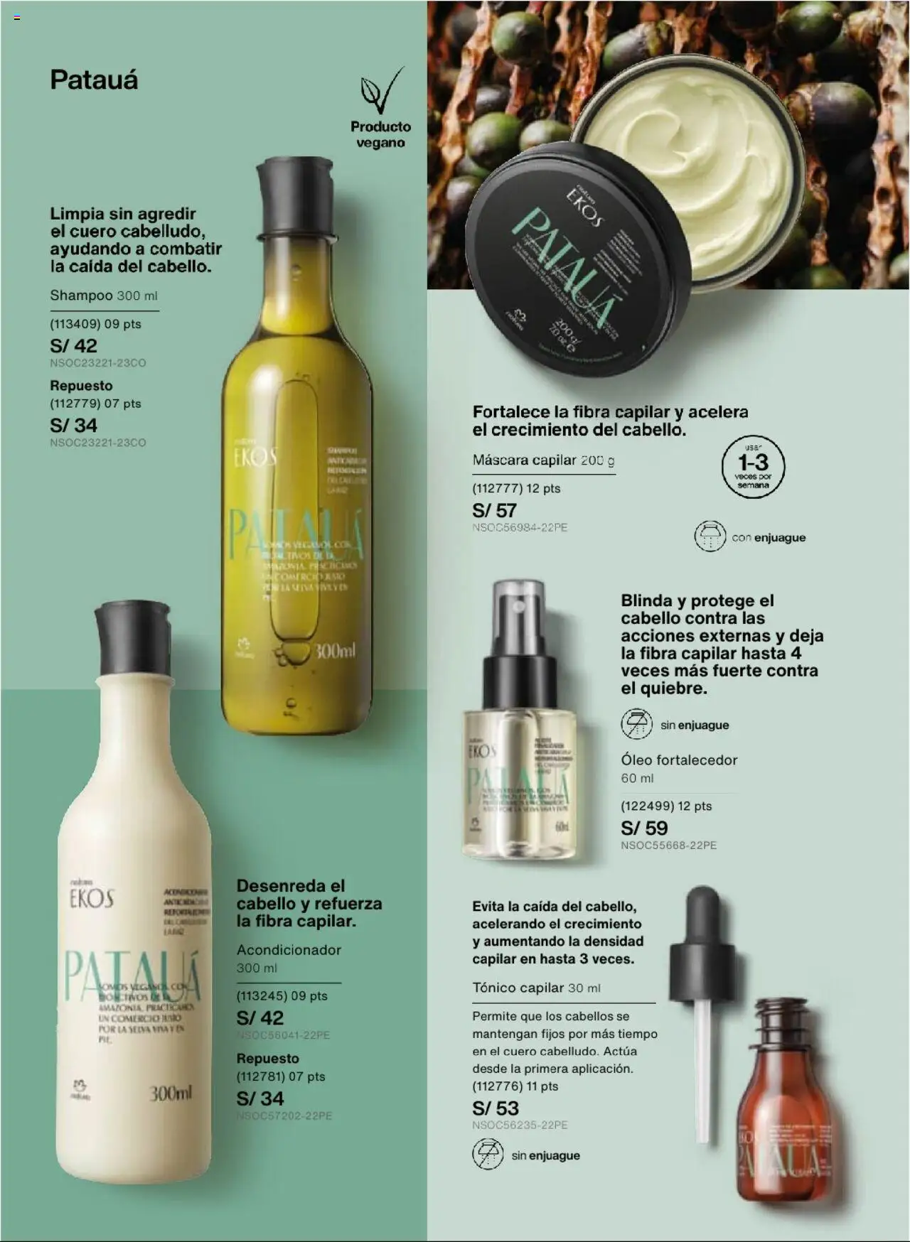 Catálogo Natura válido desde 29.08.2025 | Página: 134 | Productos: Máscara, Shampoo, Acondicionador