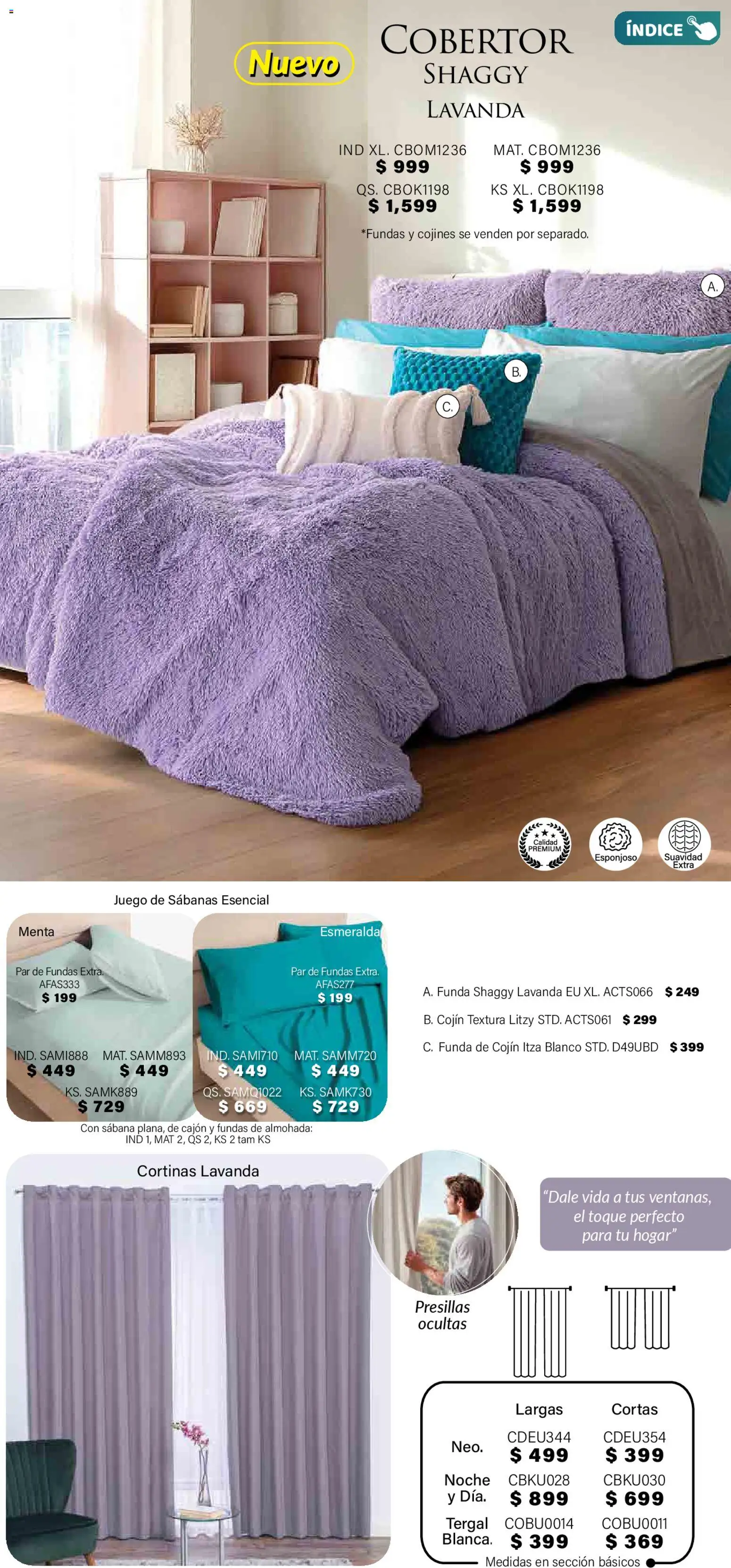 Nuevas ofertas de Colchas Concord válidas en toda la República Mexicana desde el 01.11.2025. ¡Encuentra las mejores ofertas en Colchas Concord Buen Fin! | Página: 339 | Productos: Juego, Funda, Sabanas, Cortinas