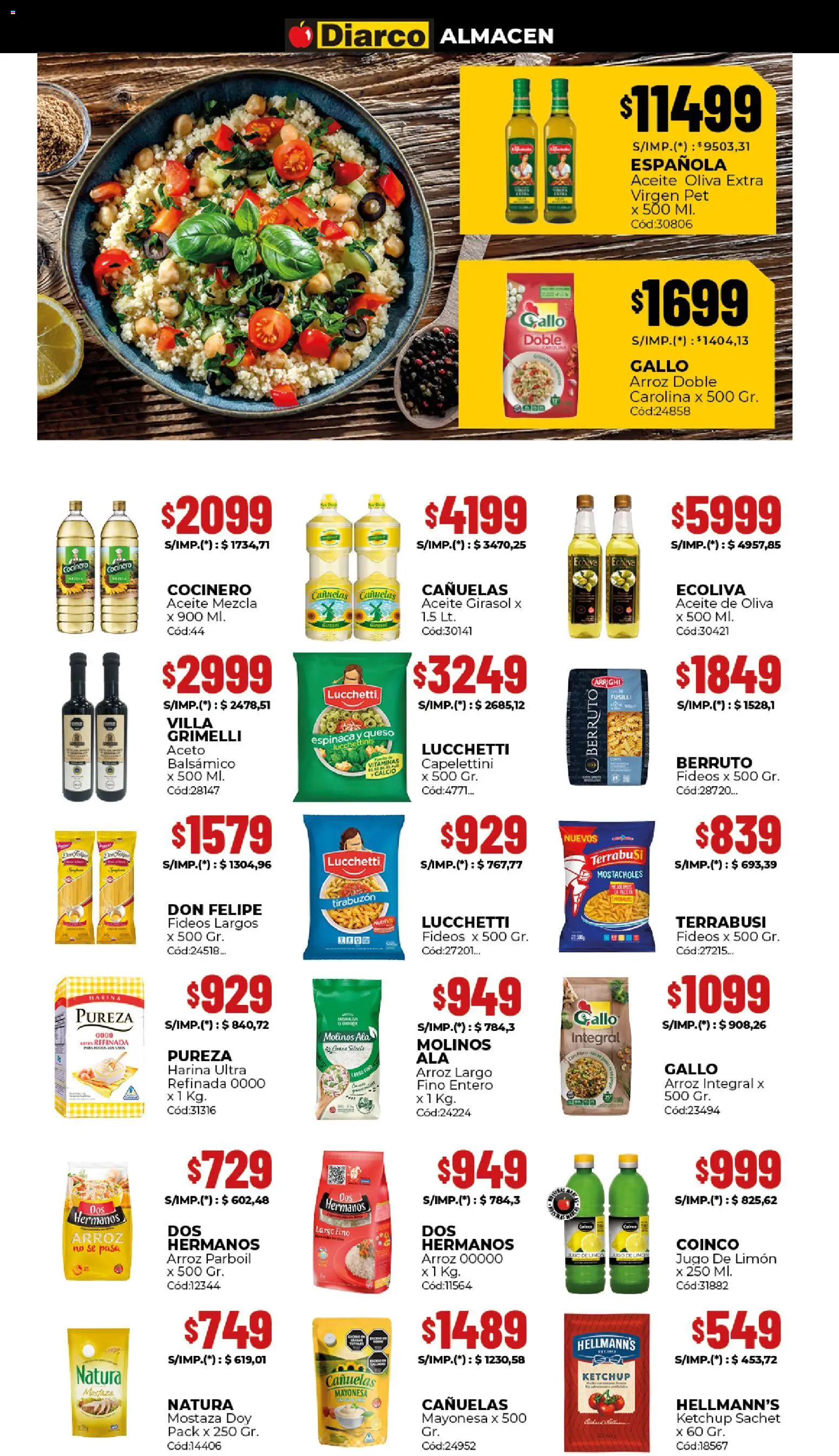 Diarco - Ofertas Gba │ válido desde el 08.12.2025 | Página: 2 | Productos: Aceite, Mostaza, Queso, Arroz