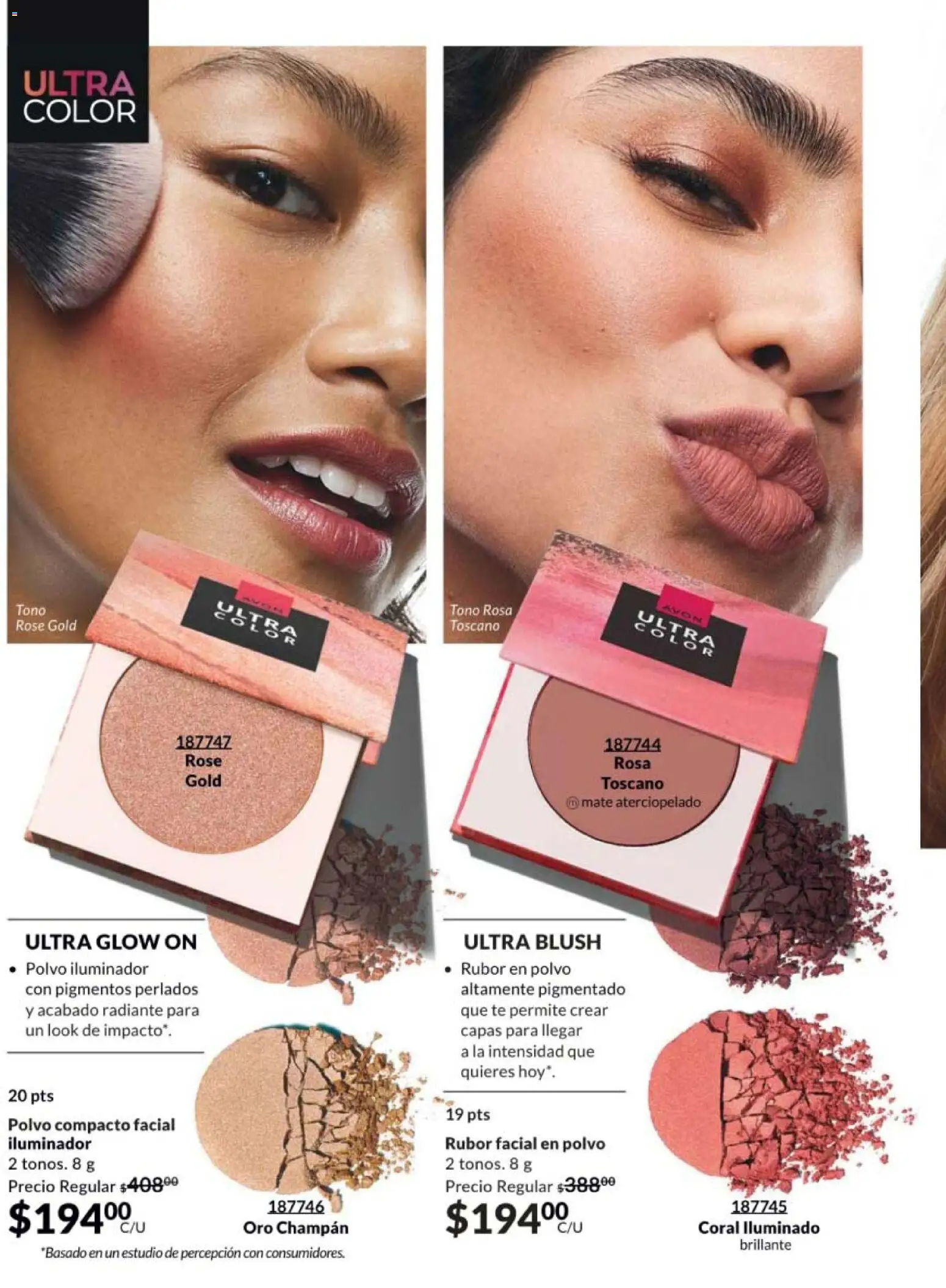 Nuevas ofertas de AVON válidas en toda la República Mexicana desde el 20.02.2026. ¡Encuentra las mejores ofertas en AVON campaña 4 2026! | Página: 20 | Productos: Iluminador, Mate, Té, Rubor