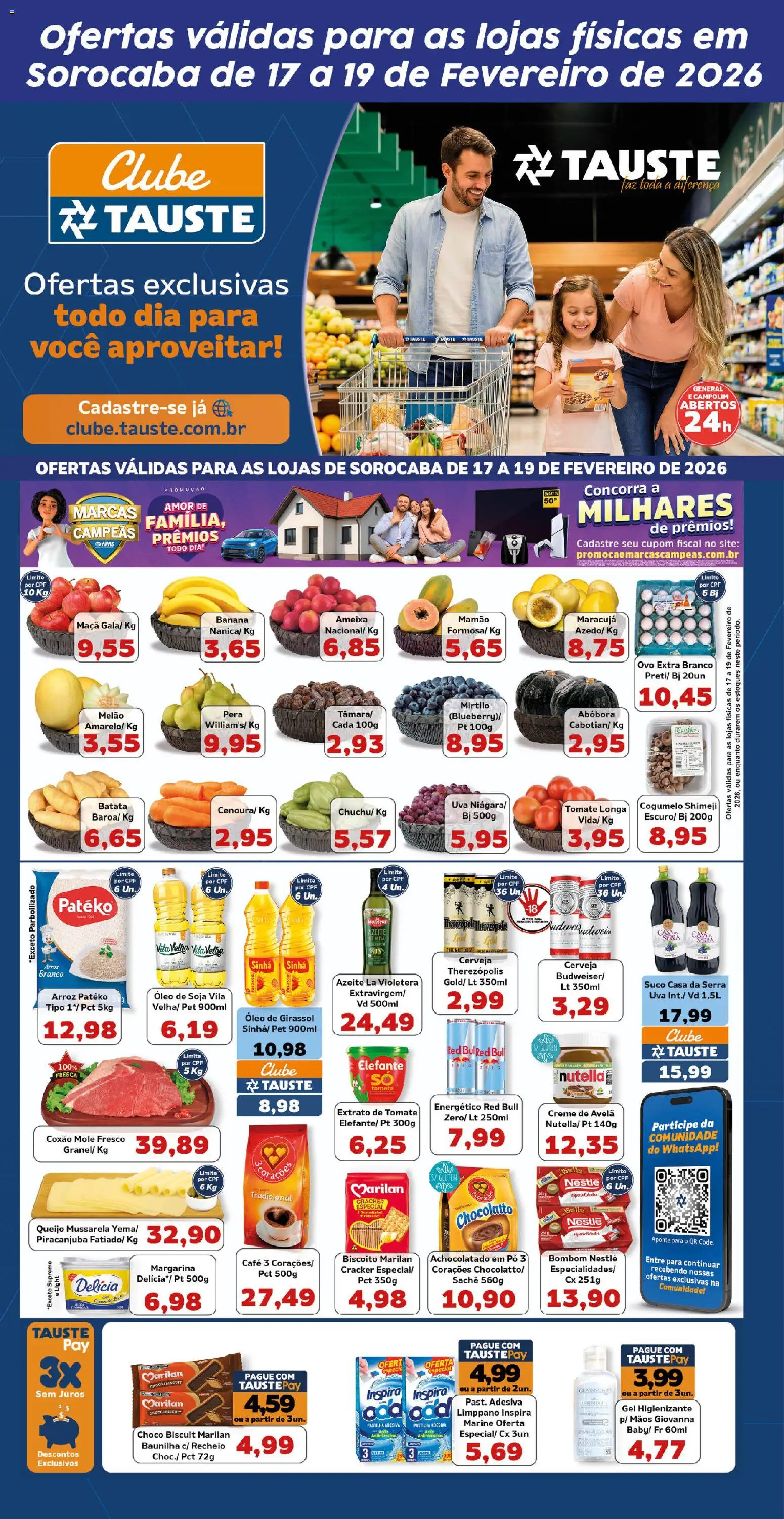 Tauste Folheto - válido de 17.02.2026 | Página: 2 | Produtos: Creme, Mamão, Óleo de girassol, Margarina