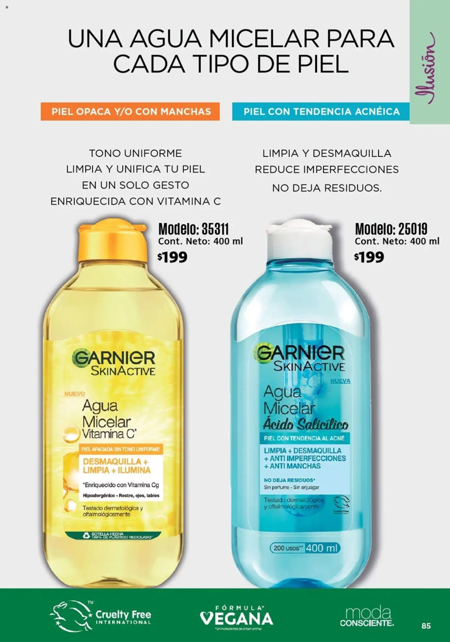Nuevas ofertas de Ilusión válidas en toda la República Mexicana desde el 01.03.2026. ¡Encuentra las mejores ofertas en Ilusión catálogo Marcas Amigas! | Página: 87 | Productos: Agua, Perfume, Agua micelar