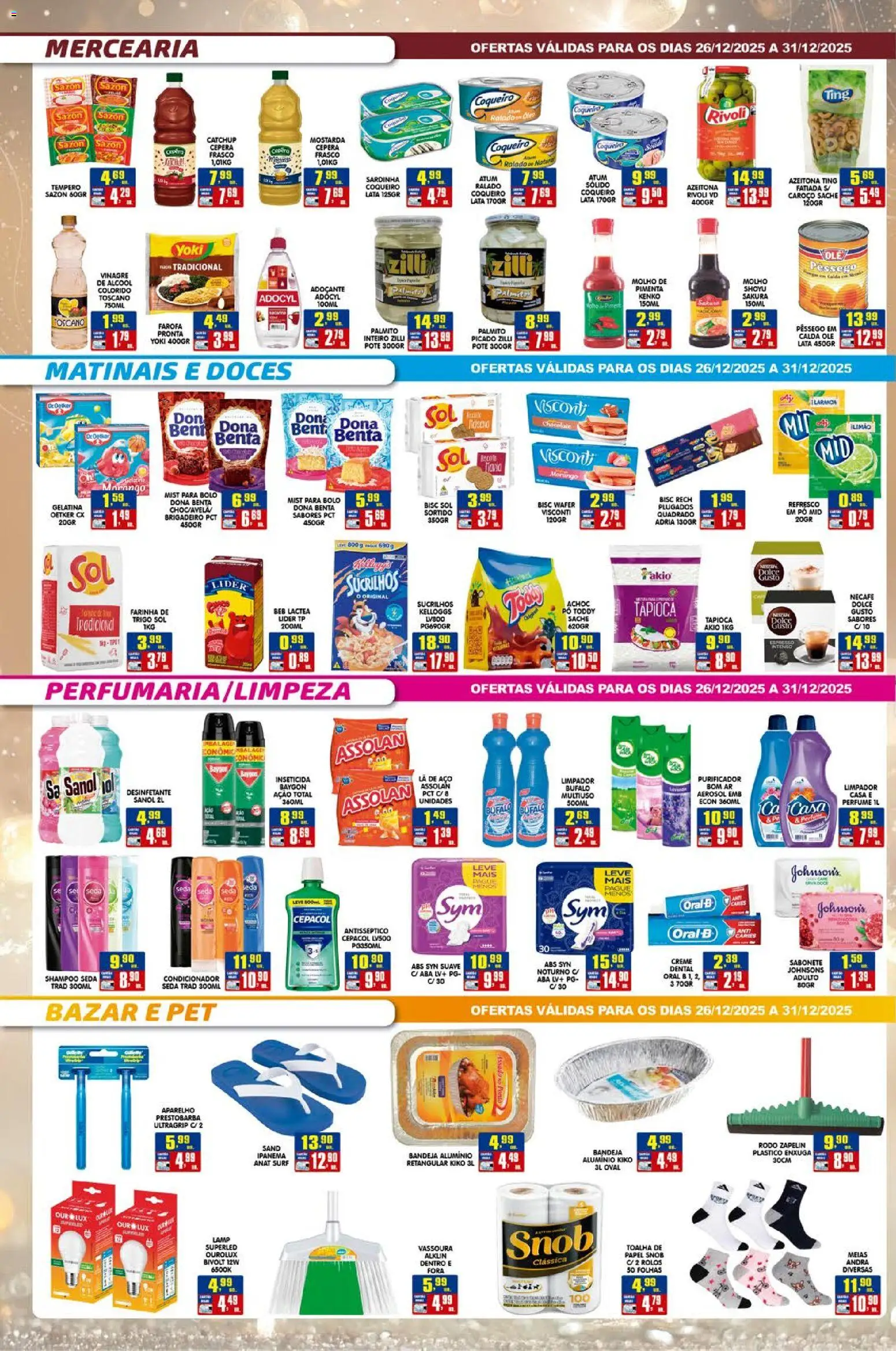 Higa's Supermercado Folheto - válido de 26.12.2025 | Página: 2 | Produtos: Palmito, Pimenta, Vinagre, Bandeja