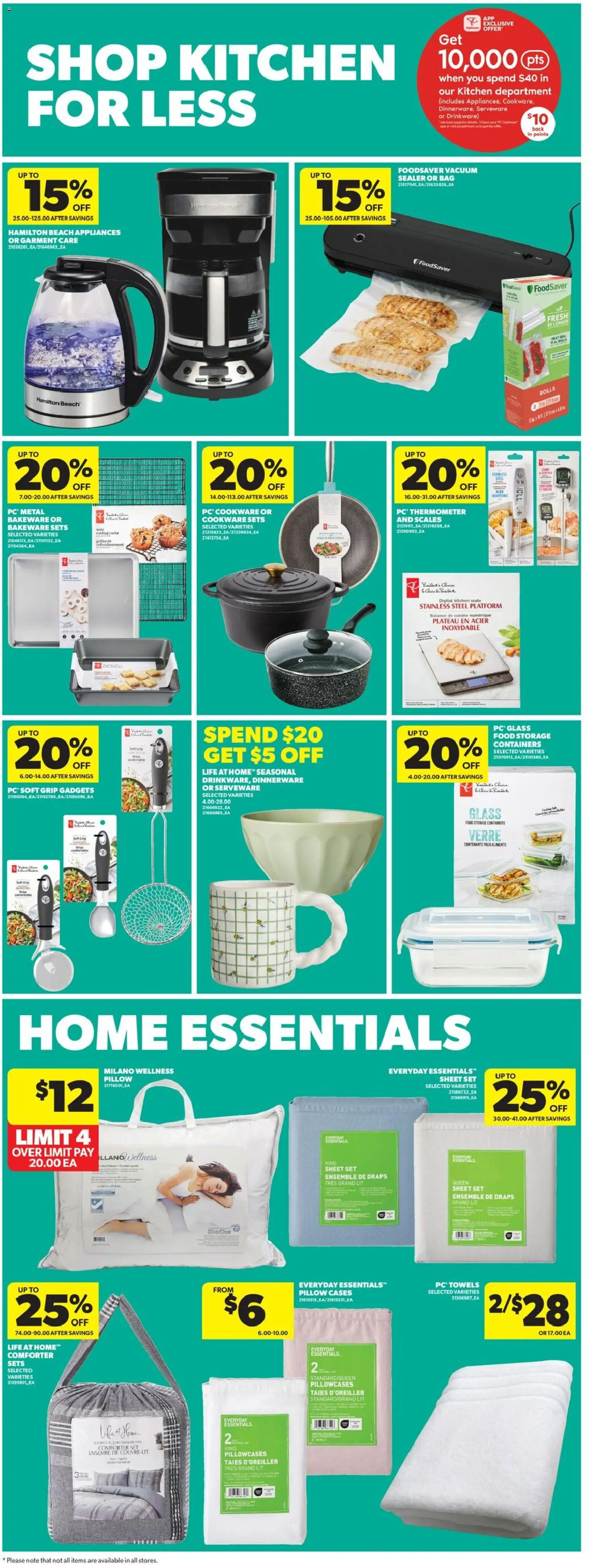 Real Canadian Superstore flyer valid from 12.02.2026 | Page: 31 | Products: PC, Bag, Thermometer, Pillow