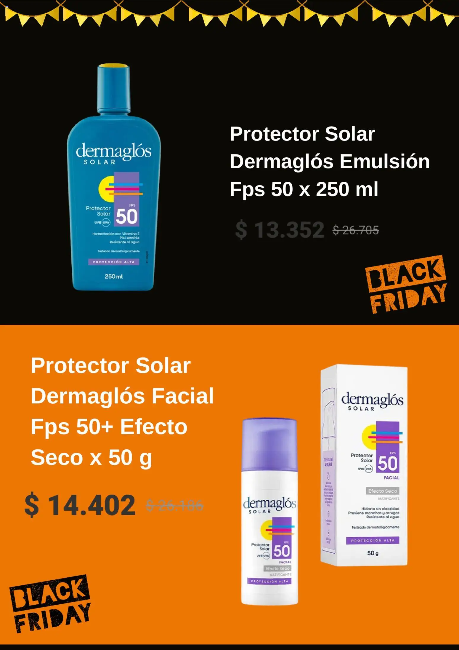 Farmacity Black Friday │ válido desde el 26.11.2025 | Página: 2 | Productos: Protector solar, Emulsión, Agua, Uva