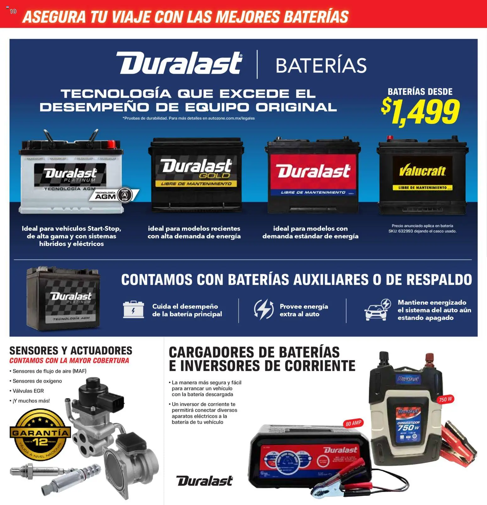 Nuevas ofertas de AutoZone válidas en toda la República Mexicana desde el 08.03.2026. ¡Encuentra las mejores ofertas en AutoZone catálogo! | Página: 10 | Productos: Té, Batería