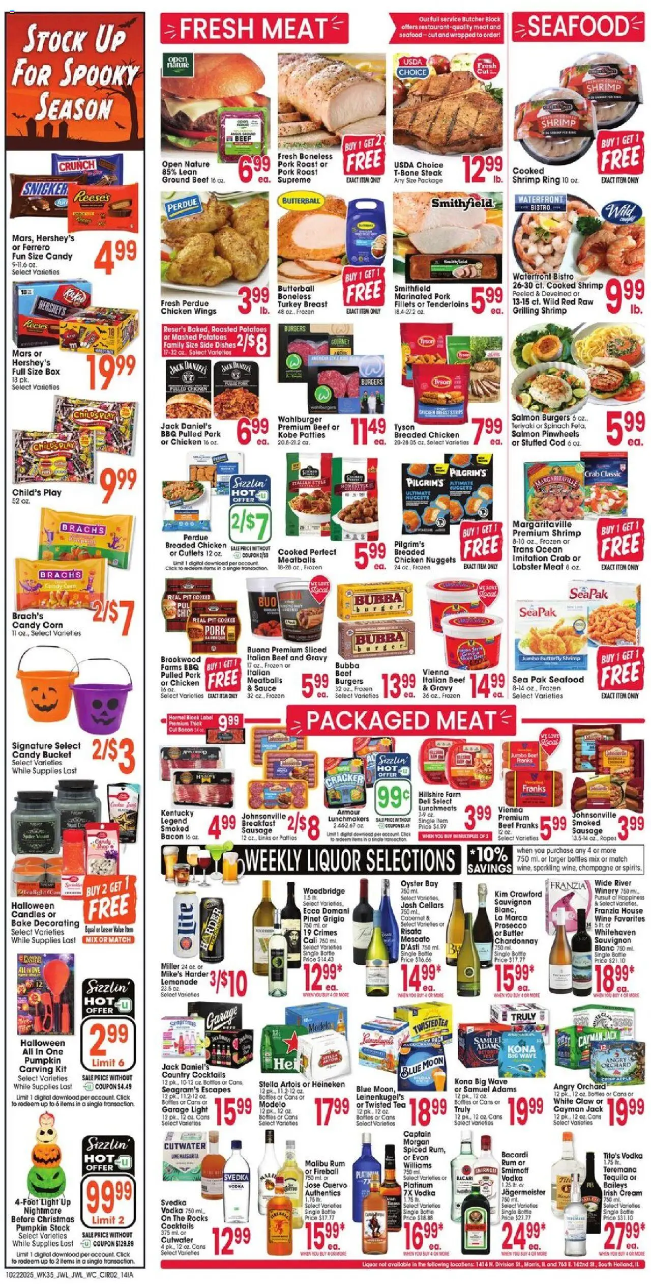 Jewel Osco Weekly Ad - IA - valid from 22.10.2025 | Page: 2 | Products: Ring, Pork, Cream, Vodka
