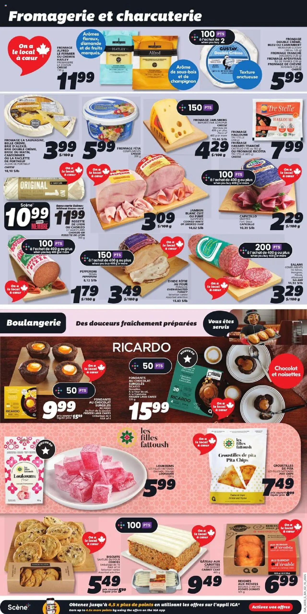 IGA flyer valid from 02.10.2025 | Page: 8 | Products: Carrot, Turkey, Cheese, Salami