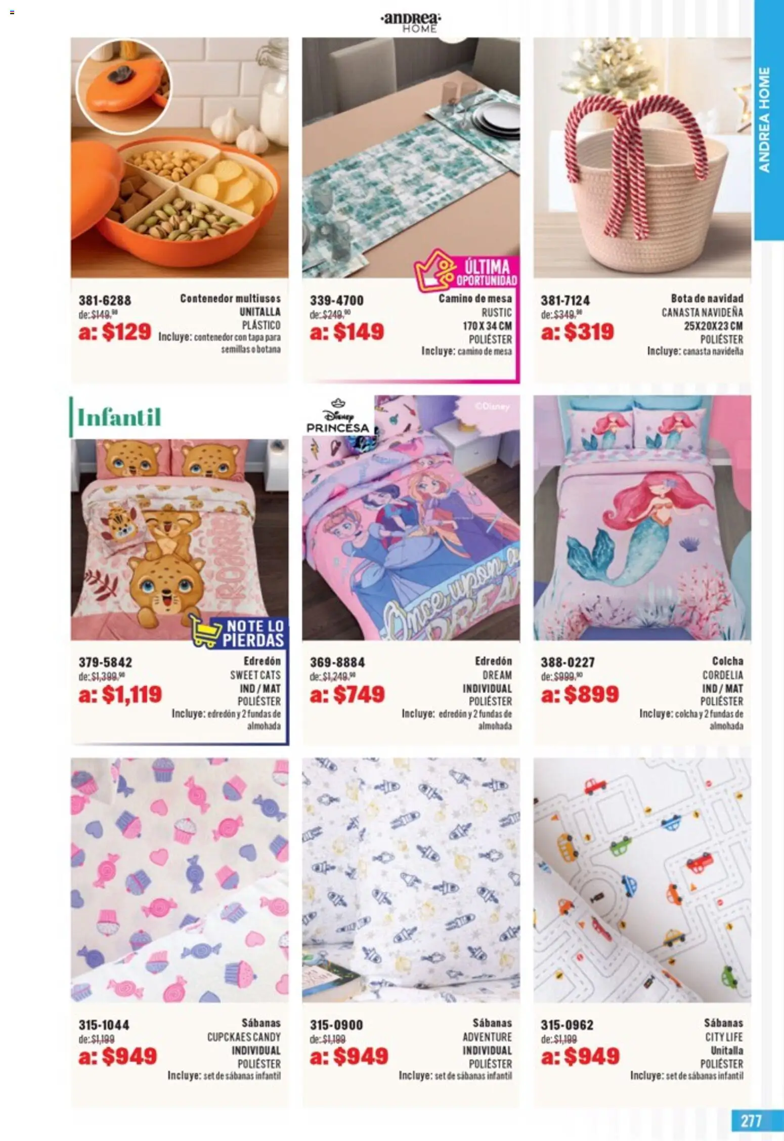 Nuevas ofertas de Andrea válidas en toda la República Mexicana desde el 05.04.2026. ¡Encuentra las mejores ofertas en Andrea catálogo Outlet! | Página: 277 | Productos: Semillas, Almohada, Mesa, Sabanas