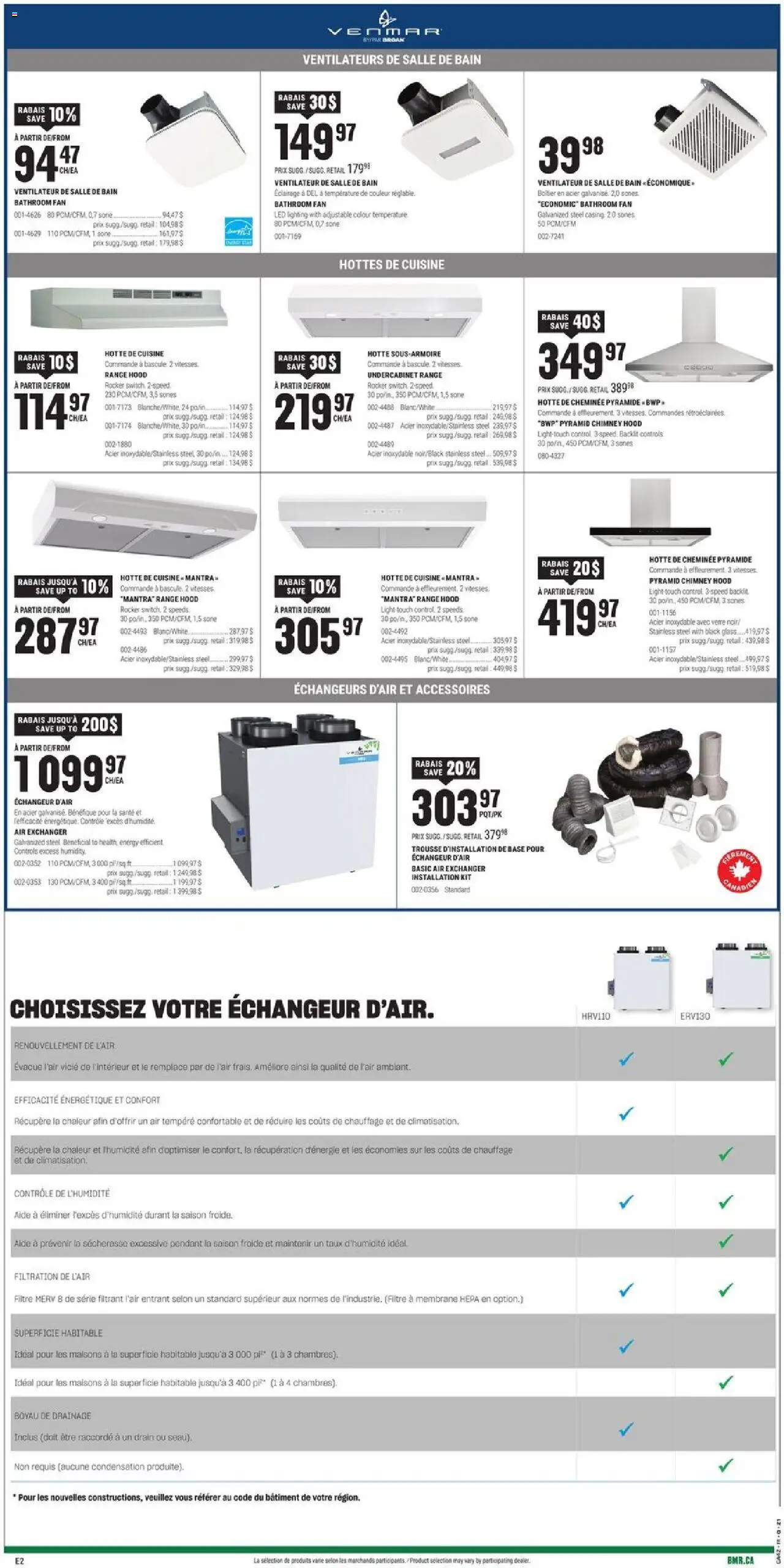 BMR flyer valid from 09.10.2025 | Page: 5 | Products: Range hood, Fan