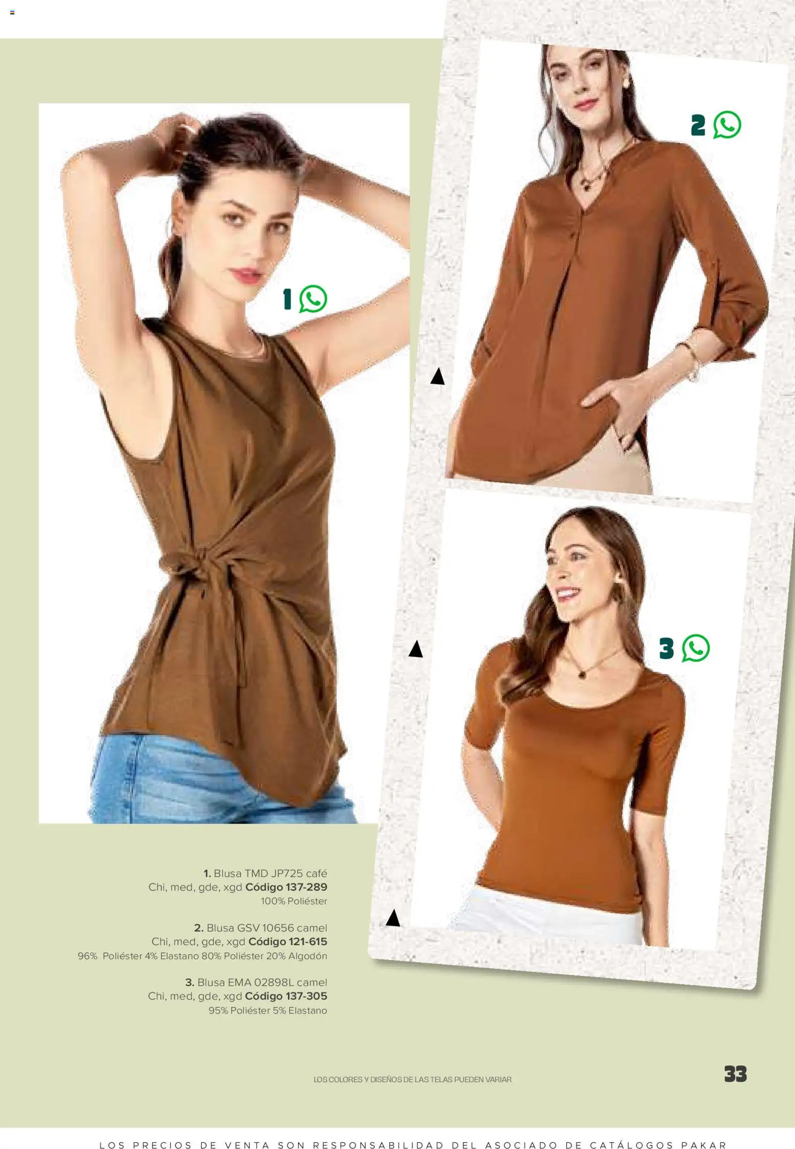 Nuevas ofertas de SC Pakar válidas en toda la República Mexicana desde el 30.01.2026. ¡Encuentra las mejores ofertas en SC Pakar catálogo Ropa! | Página: 33 | Productos: Blusa, Café, Algodón