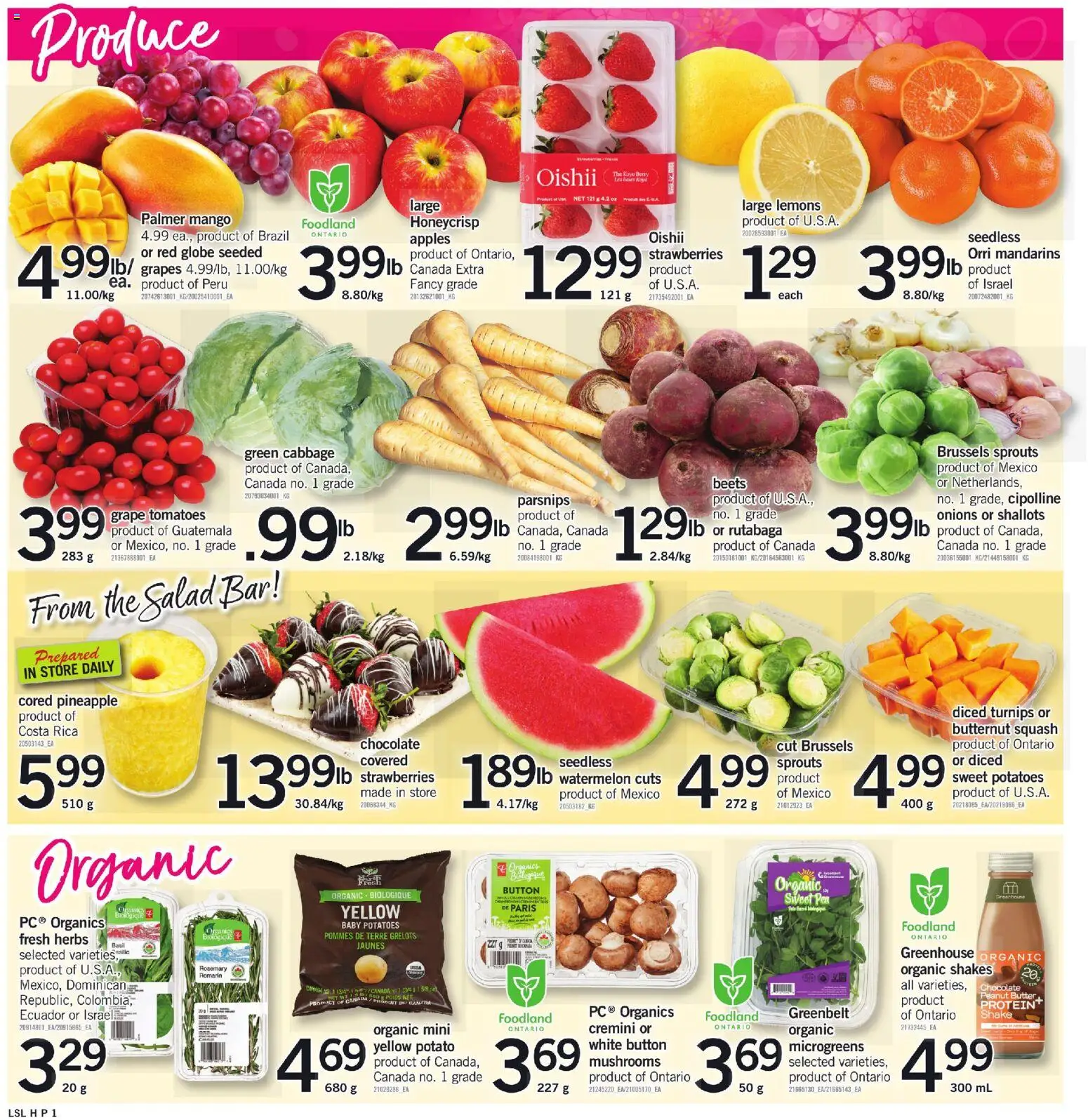 Loblaws flyer valid from 02.04.2026 | Page: 2 | Products: Pineapple, Strawberries, Potatoes, Apples