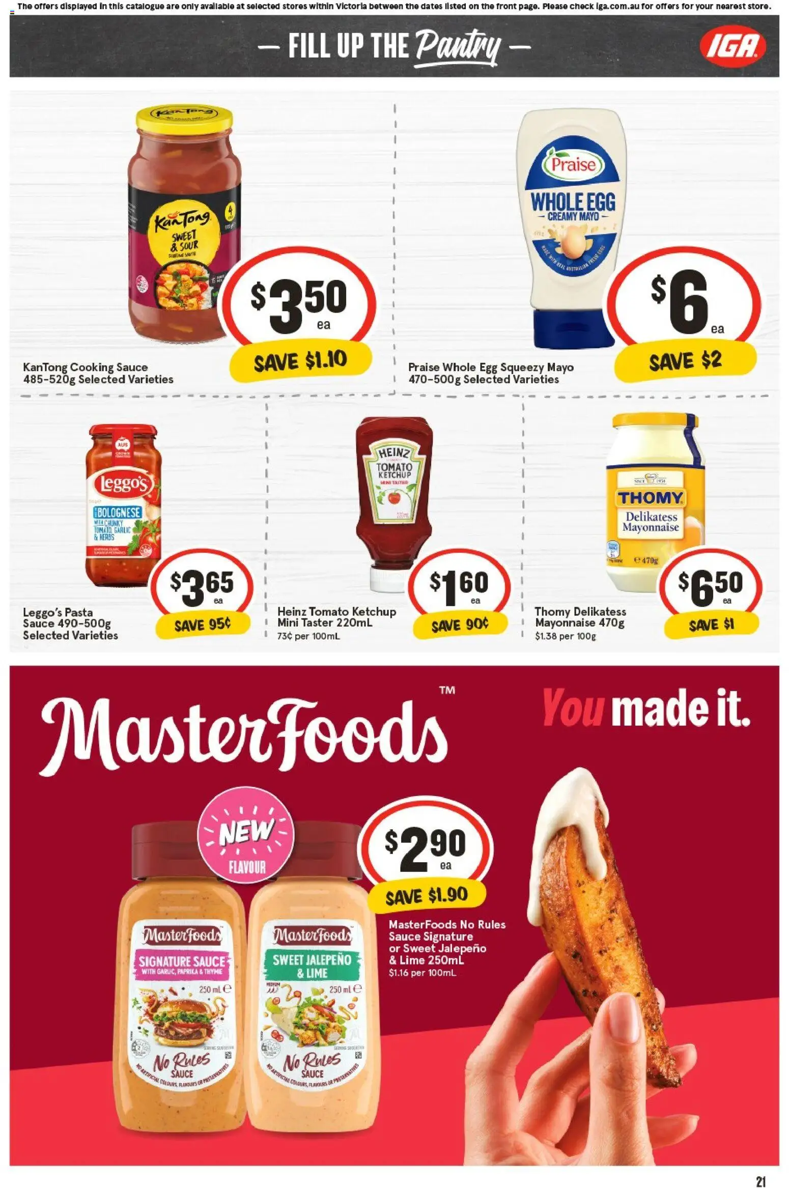 IGA catalogue - valid from 29.10.2025 | Page: 20 | Products: Ketchup, Paprika, Mayonnaise, Garlic