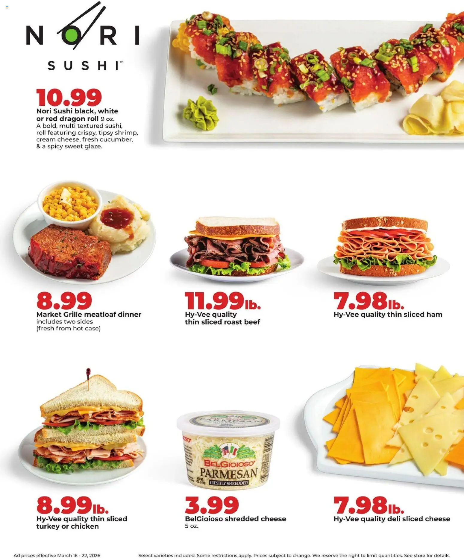 HyVee Weekly Ad - valid from 16.03.2026 | Page: 20 | Products: Cheese, Ham, Beef, Case