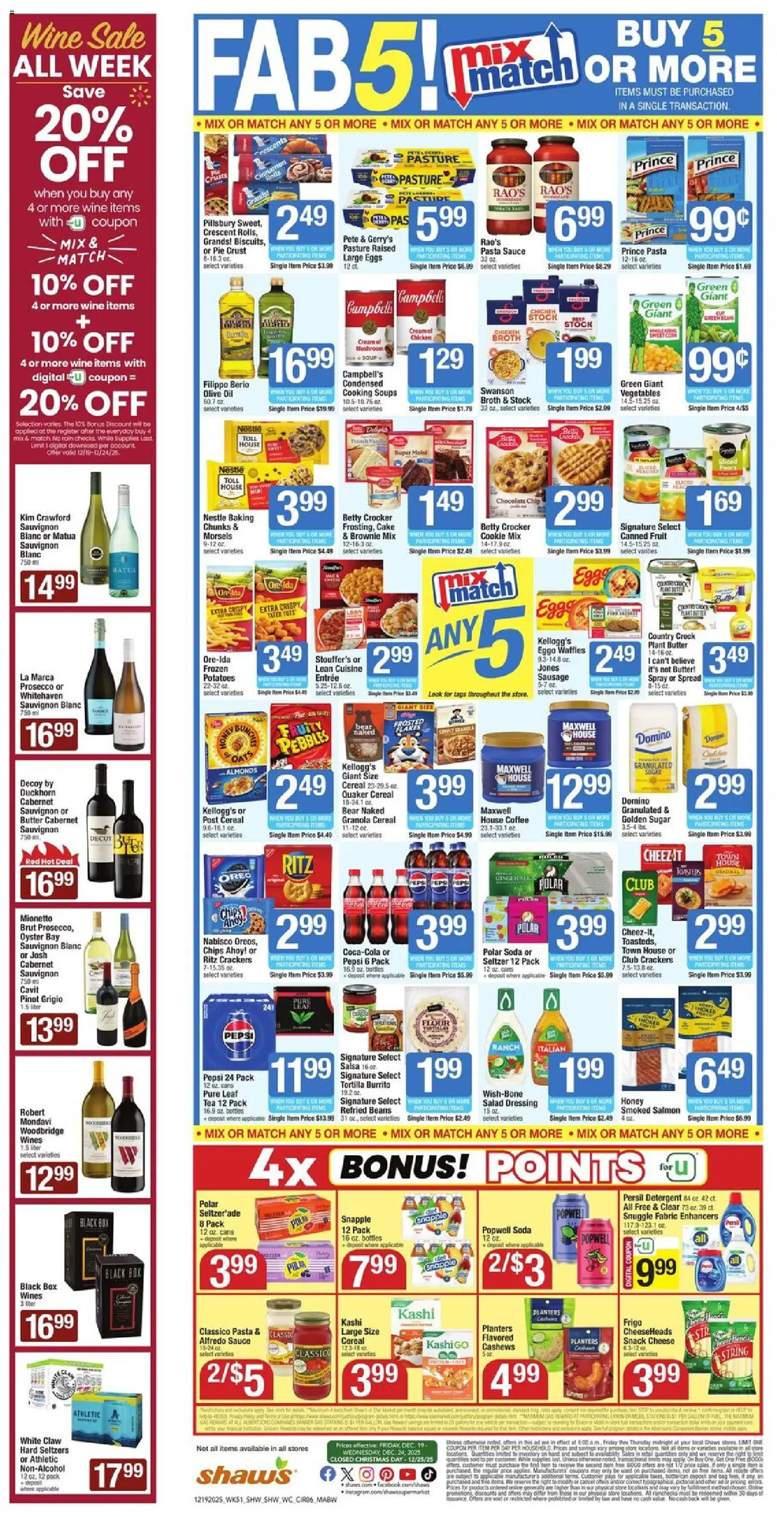 Shaw's Weekly Ad - MA - valid from 19.12.2025 | Page: 6 | Products: Box, Oil, Potatoes, Sauce