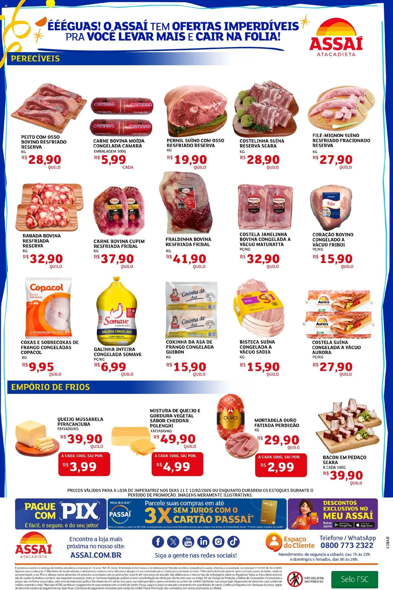 Assaí Atacadista Folheto - válido de 11.02.2026 | Página: 2 | Produtos: Fragrância, Pernil, Mortadela, Mussarela