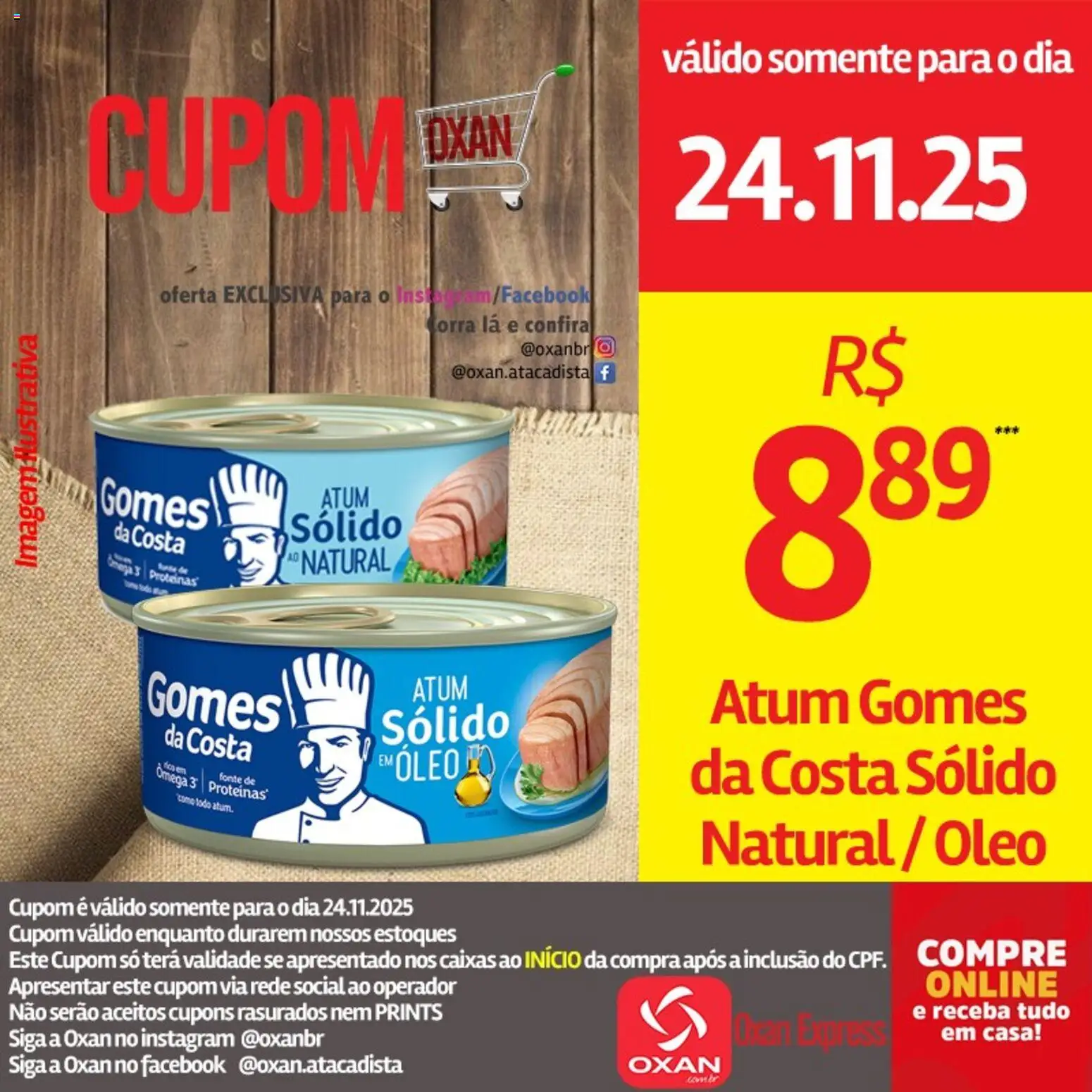 Oxan Atacadista Folheto - válido de 24.11.2025 | Página: 9 | Produtos: Ômega 3, Óleo, Atum