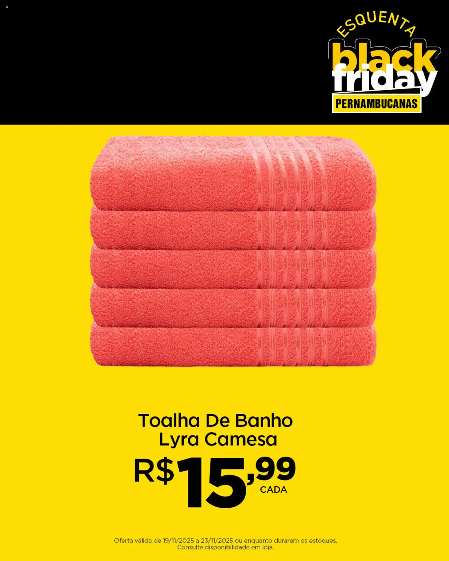 Pernambucanas Folheto - válido de 19.11.2025 | Página: 3 | Produtos: Toalha de banho