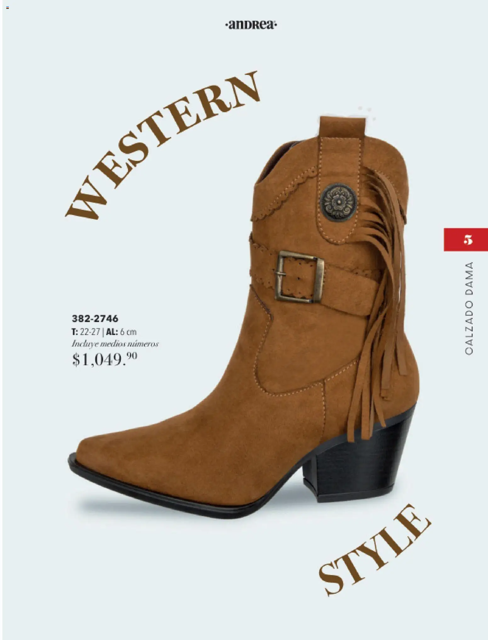 Nuevas ofertas de Andrea válidas en toda la República Mexicana desde el 16.11.2025. ¡Encuentra las mejores ofertas en Andrea catálogo Botas y botines! | Página: 5