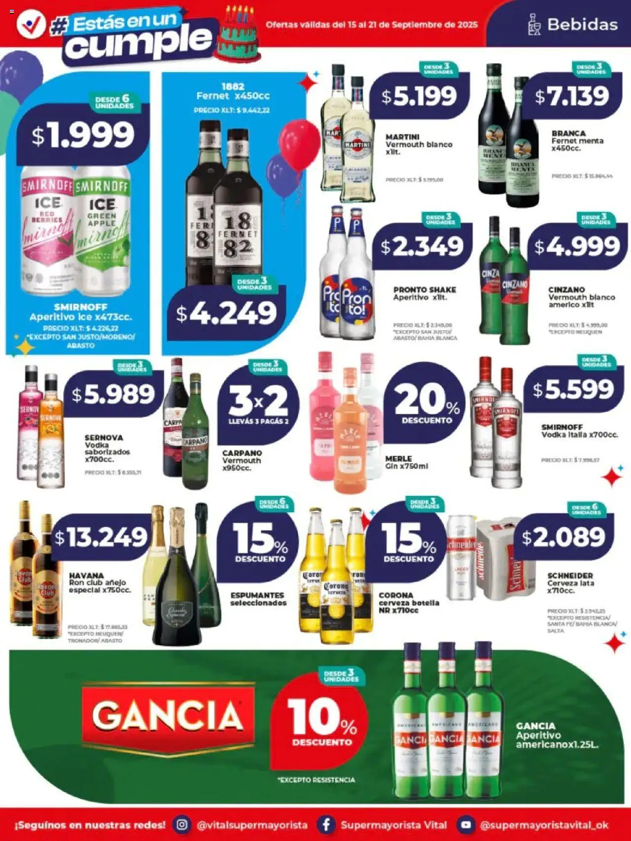 Vital - Ofertas │ válido desde el 15.09.2025 | Página: 20 | Productos: Vodka, Carpa, Gin, Cerveza