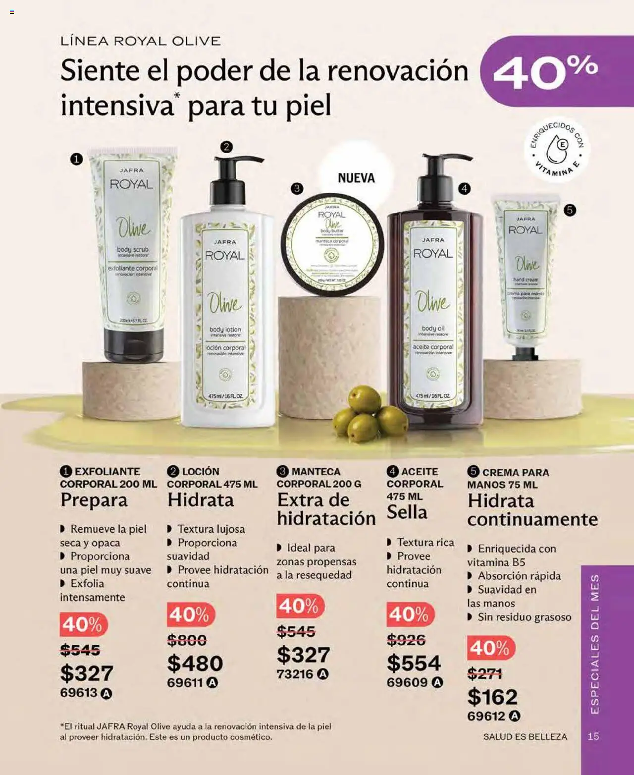 Nuevas ofertas de JAFRA válidas en toda la República Mexicana desde el 01.08.2025. ¡Encuentra las mejores ofertas en JAFRA - Catálogo! | Página: 15 | Productos: Crema, Exfoliante corporal, Loción, Body