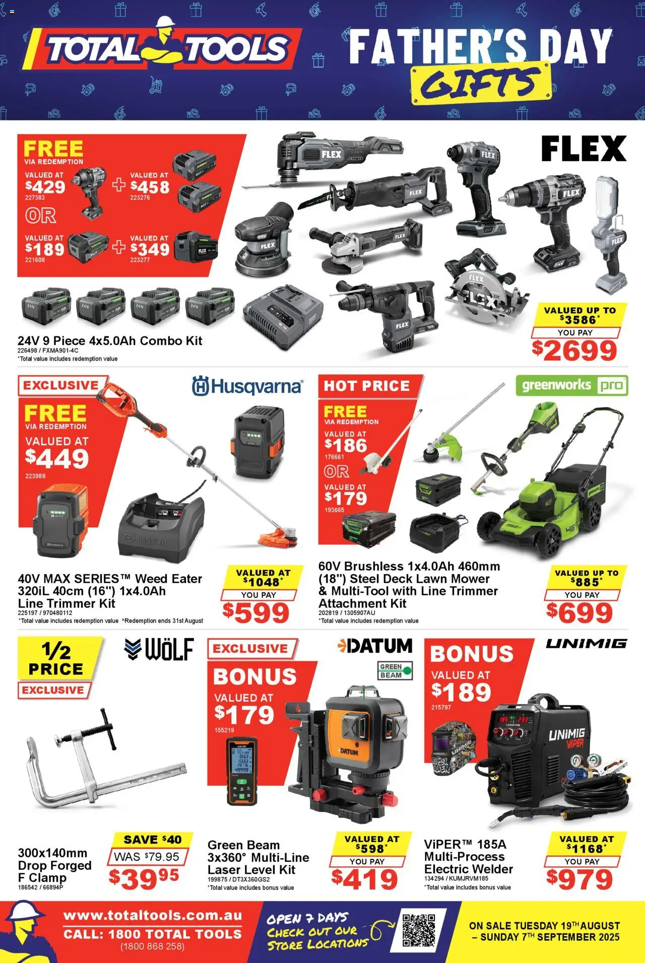 Total Tools catalogue - valid from 19.08.2025 | Page: 24 | Products: Lawn mower, Weed, Tools, Mower