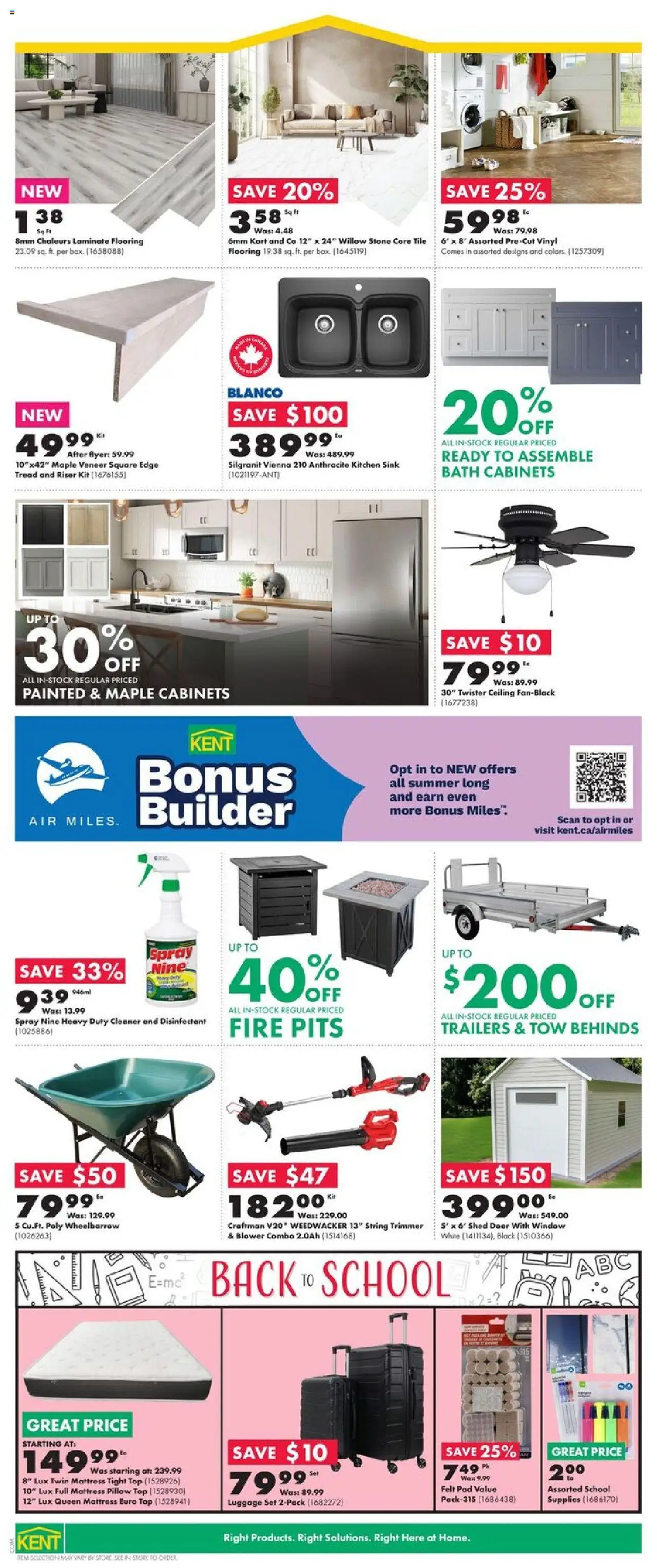 Kent flyer valid from 14.08.2025 | Page: 3 | Products: Luggage, Mattress, Pillow, Bath