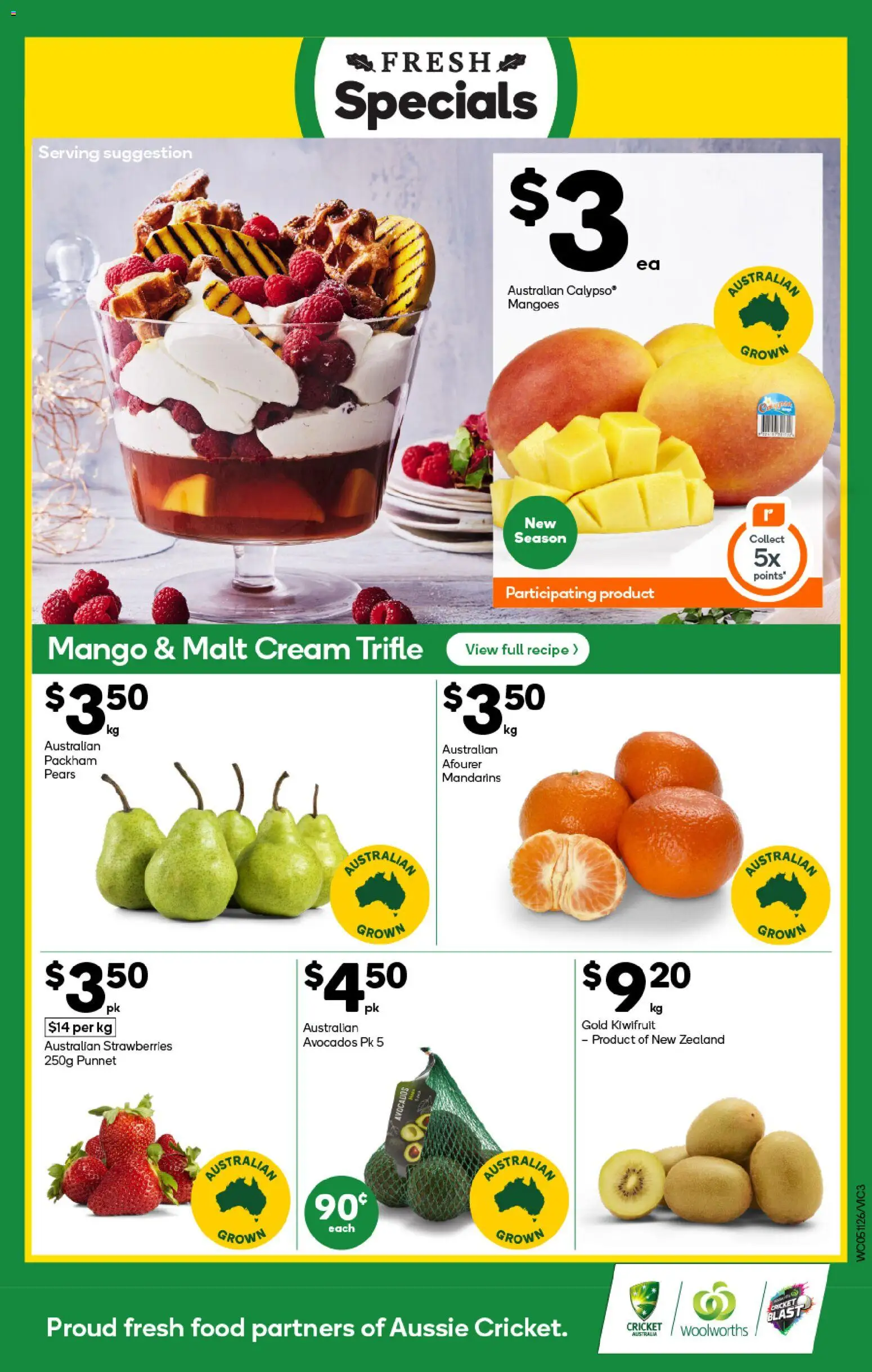 Woolworths catalogue - valid from 05.11.2025 | Page: 3 | Products: Kiwifruit, Mandarins, Cream, Mango