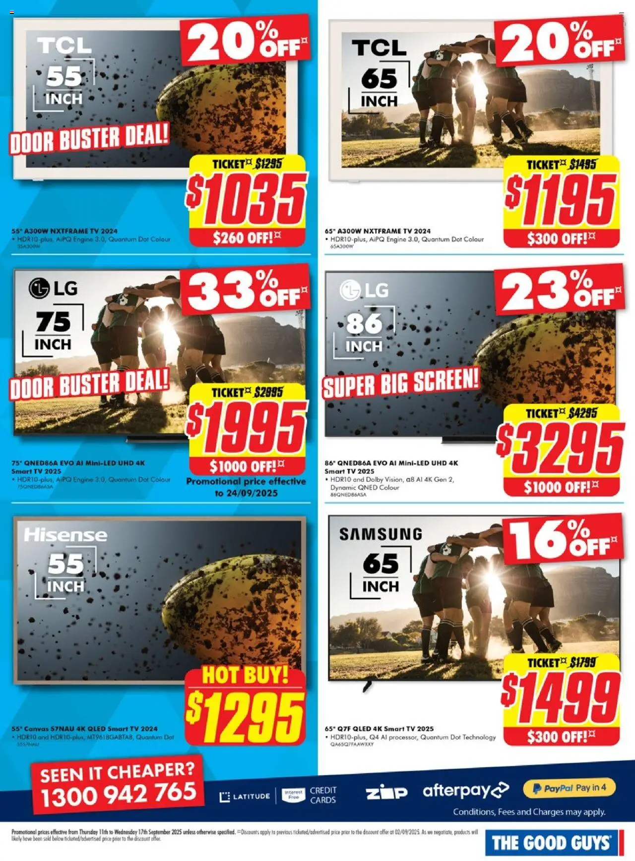 The Good Guys catalogue - valid from 10.09.2025 | Page: 21 | Products: Door, Tv, Smart tv, Screen