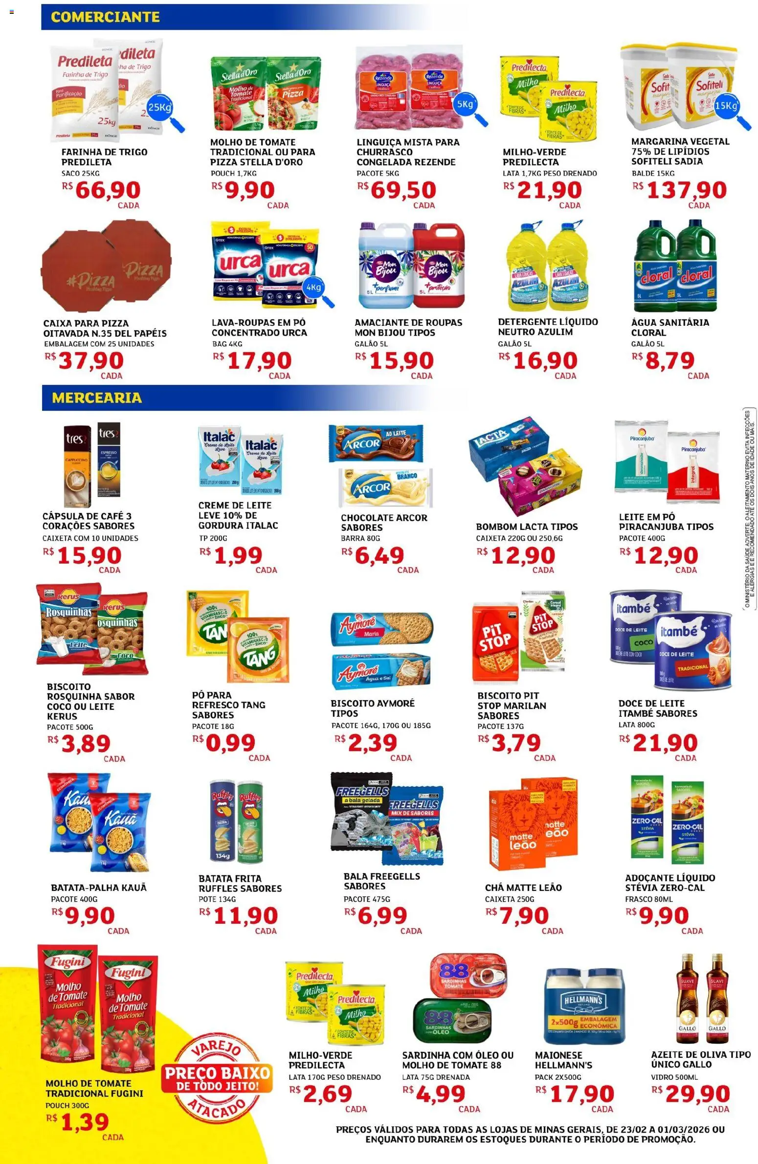 Assaí Atacadista Folheto - válido de 23.02.2026 | Página: 2 | Produtos: Refresco, Linguiça, Chocolate, Leite em pó