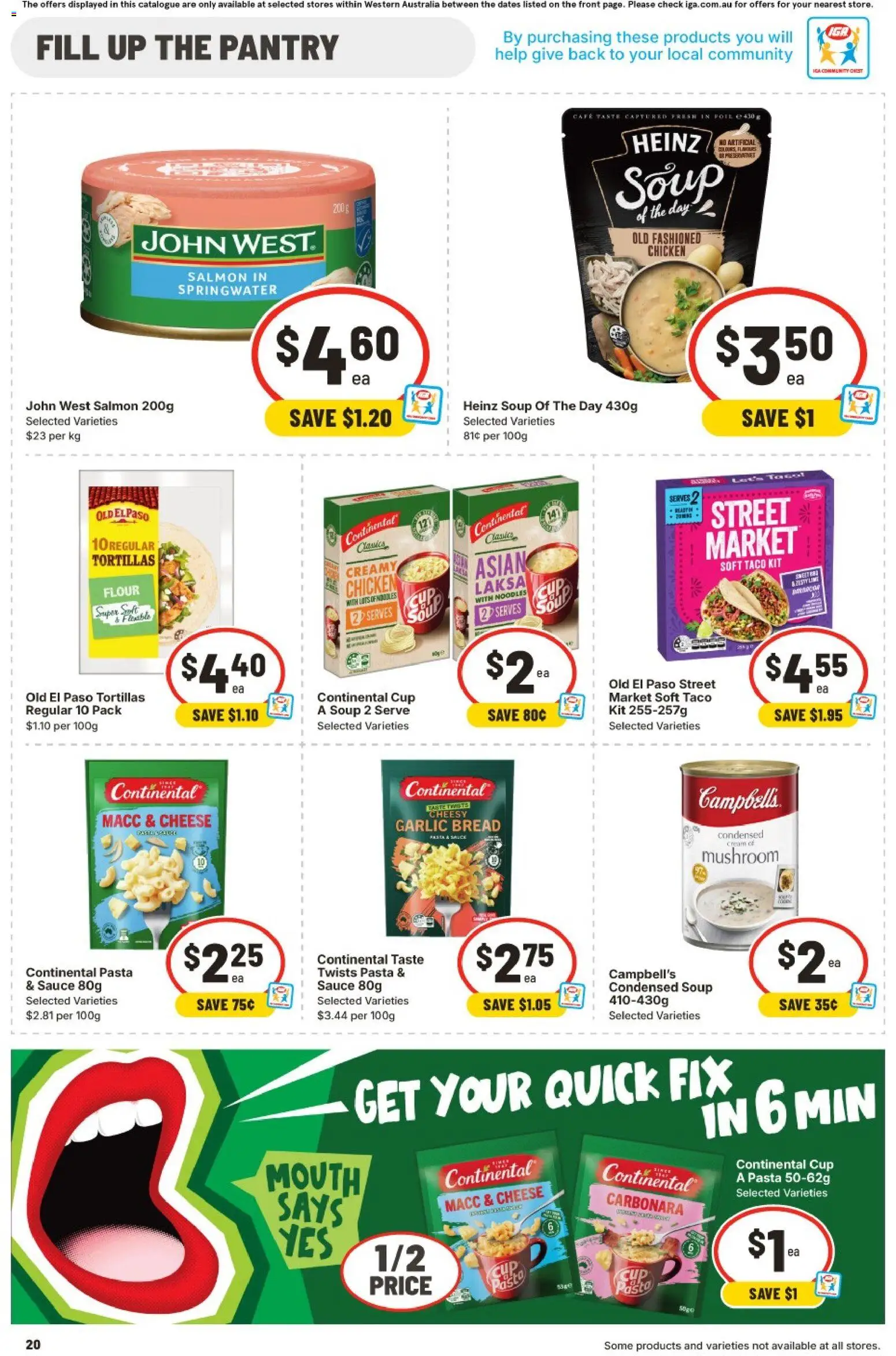 IGA catalogue - valid from 11.03.2026 | Page: 20 | Products: Chicken, Soup, Tortillas, Lime