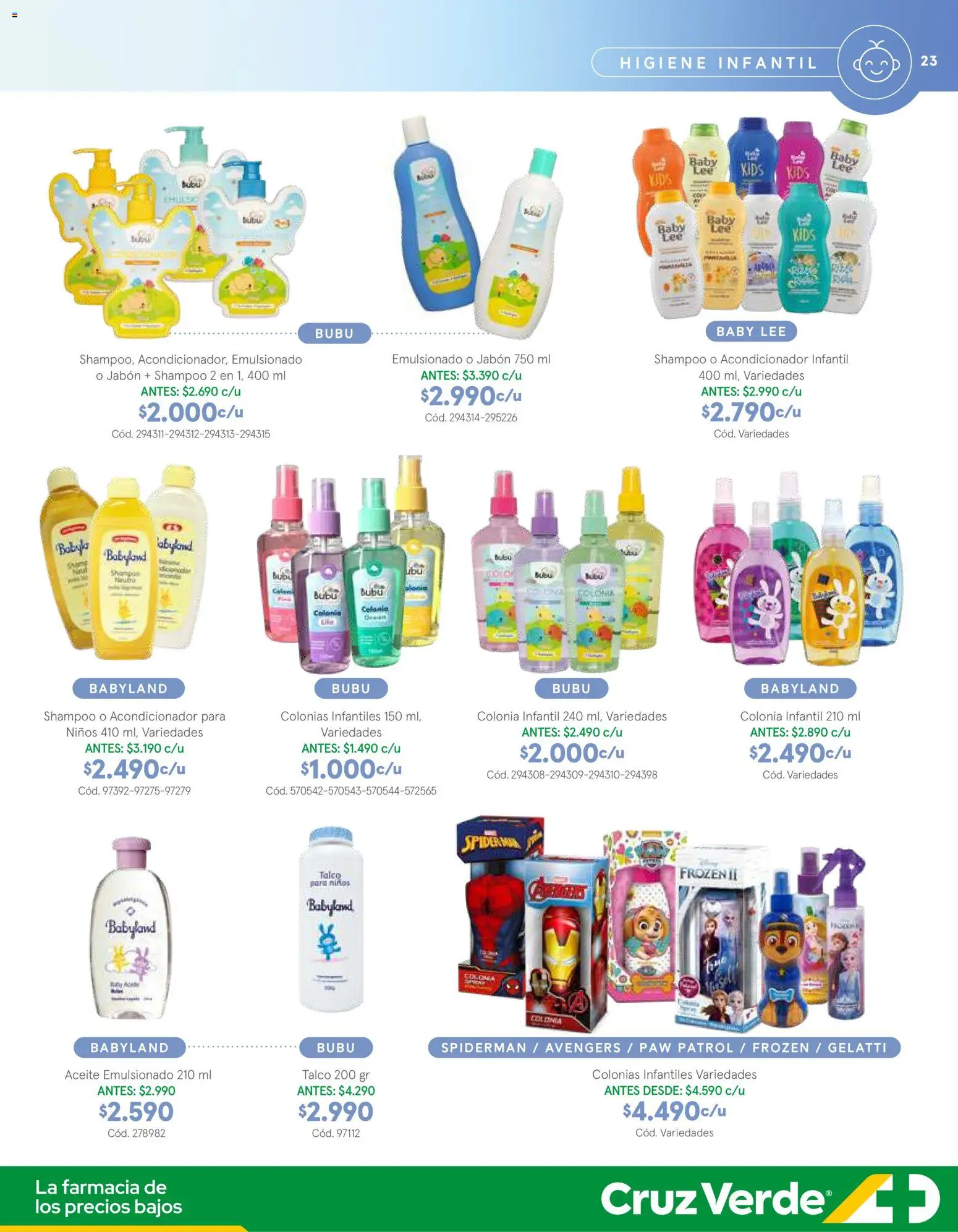 Belleza y Cuidado Personal Cruz Verde │ válido desde el 05.12.2025 | Página: 23 | Productos: Acondicionador, Jabón, Shampoo, Aceite