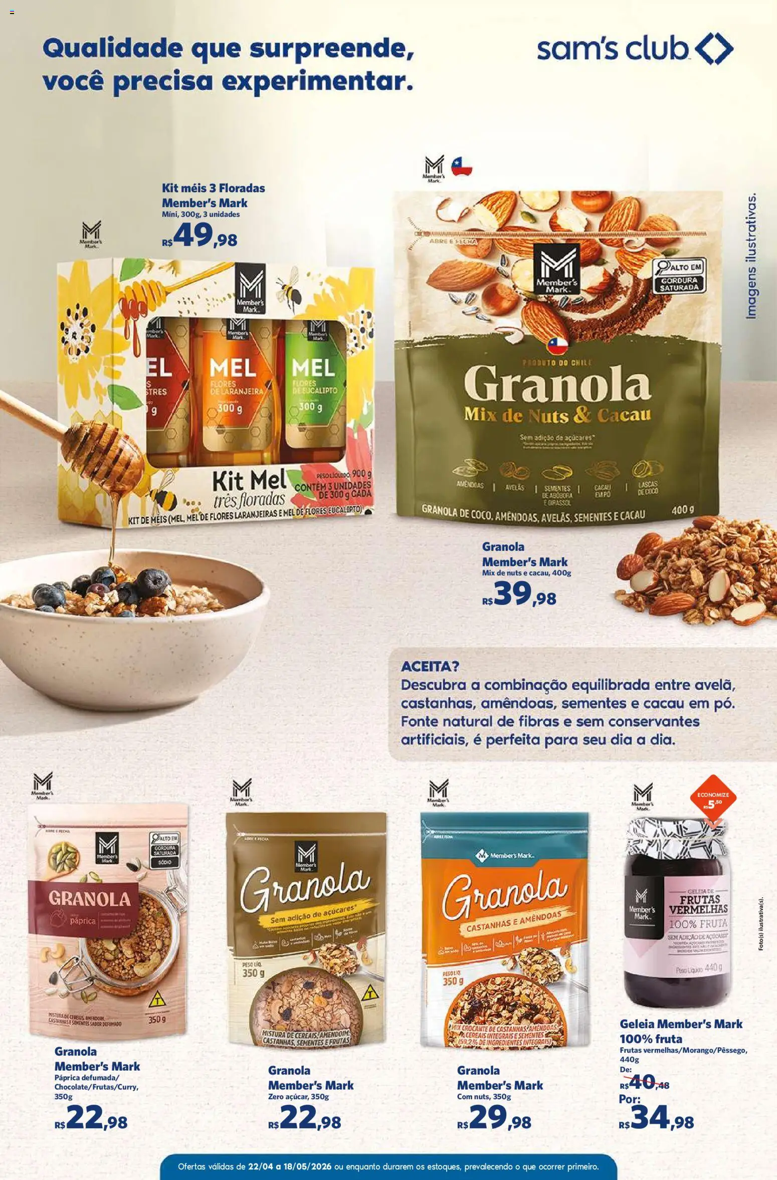 Sam's Club Folheto - válido de 22.04.2026 | Página: 5 | Produtos: Coco, Flores, Geleia, Granola