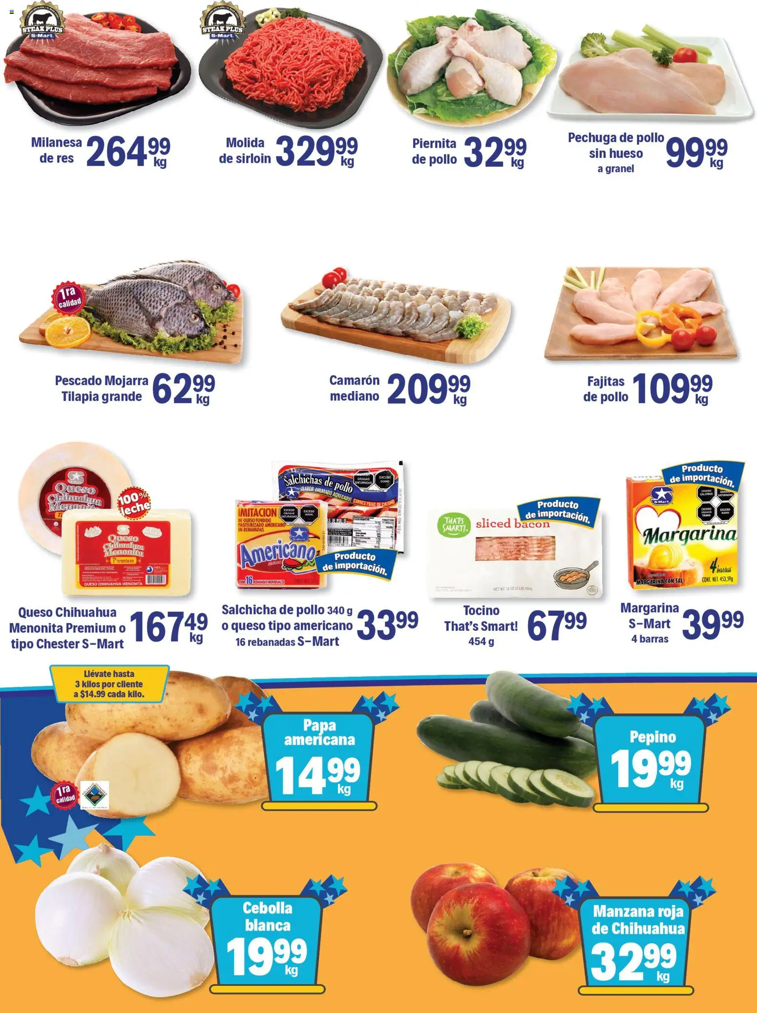 Nuevas ofertas de S-Mart válidas en toda la República Mexicana desde el 31.10.2025. ¡Encuentra las mejores ofertas en S-Mart folleto Juárez! | Página: 4 | Productos: Sal, Queso, Res, Margarina
