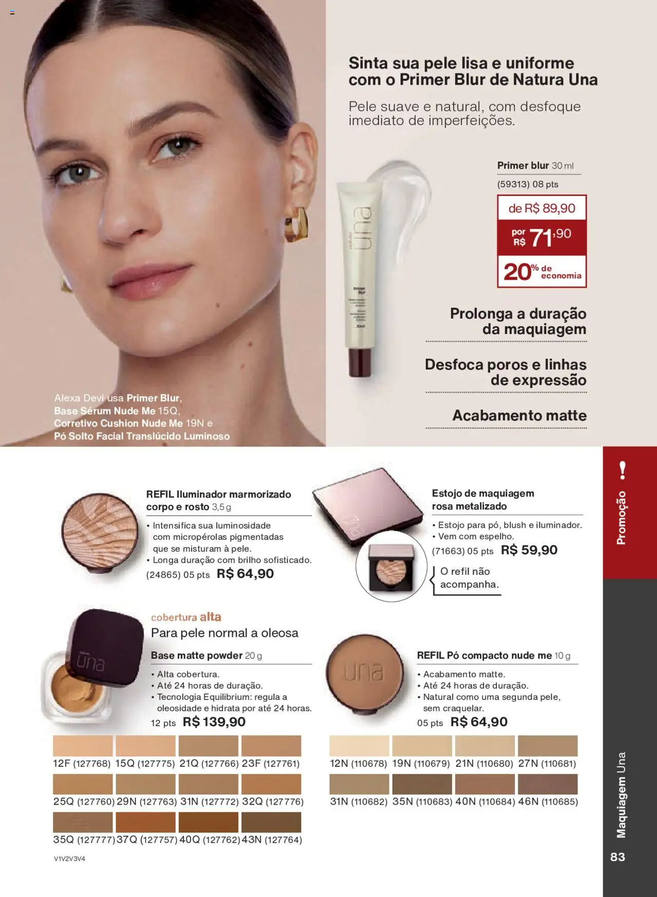 Natura Folheto - válido de 15.06.2025 | Página: 83 | Produtos: Pó compacto, Pó, Base, Iluminador