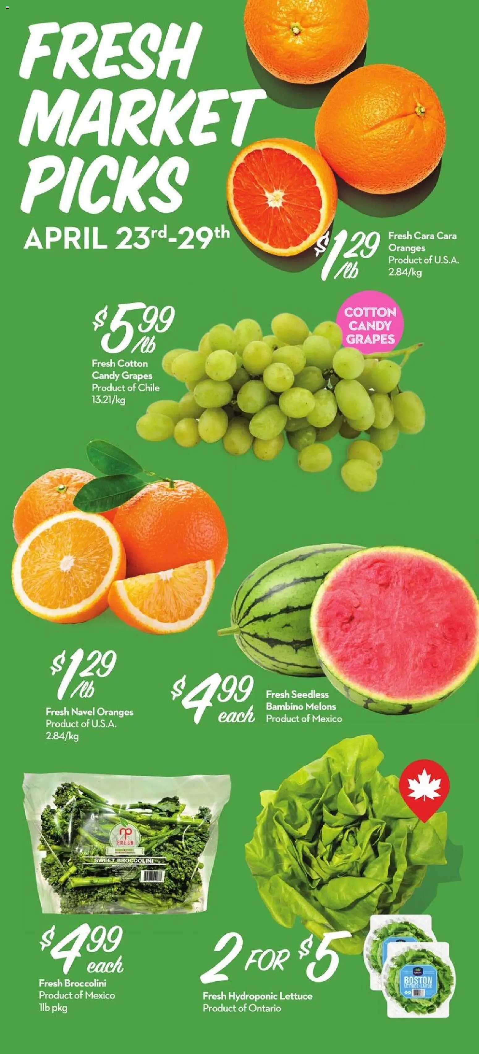 Longo's flyer valid from 23.04.2026 | Page: 2 | Products: Oranges