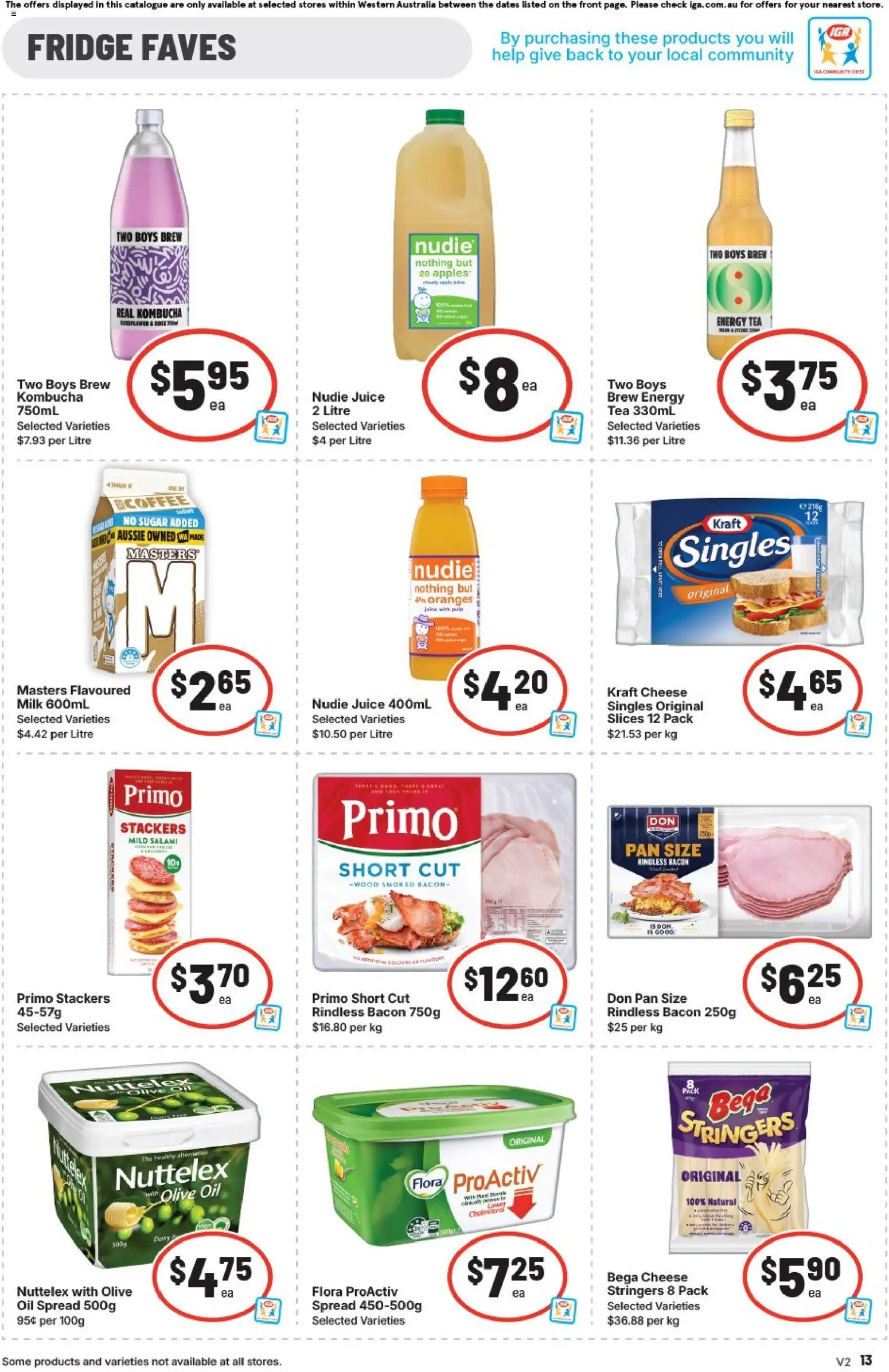 IGA catalogue - valid from 11.03.2026 | Page: 13 | Products: Oranges, Tea, Olive oil, Fridge
