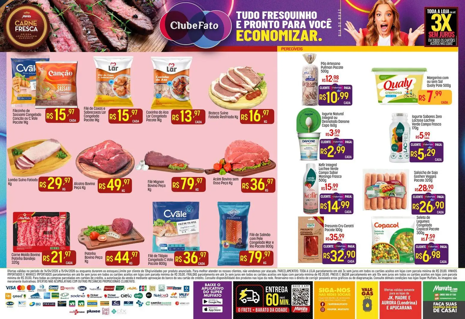 Super Muffato Folheto - válido de 14.04.2026 | Página: 2 | Produtos: Alcatra, Lombo, Bandeja, Sal