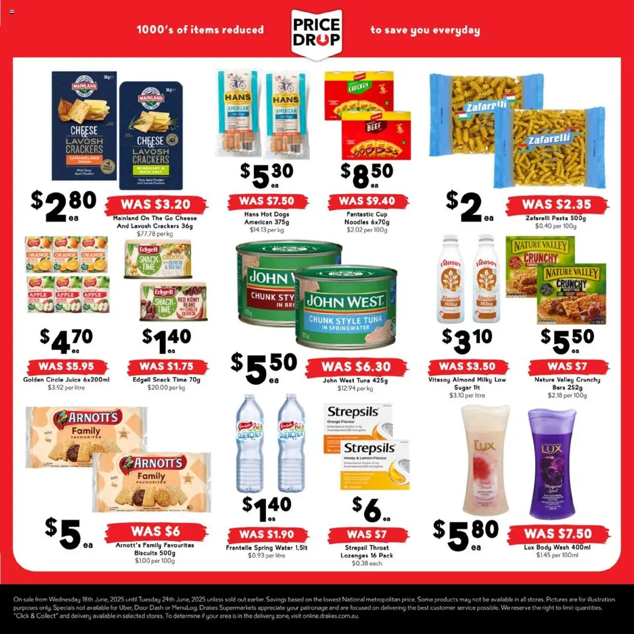 Drakes catalogue - valid from 18.06.2025 | Page: 19 | Products: Door, Cheese, Noodles, Tuna