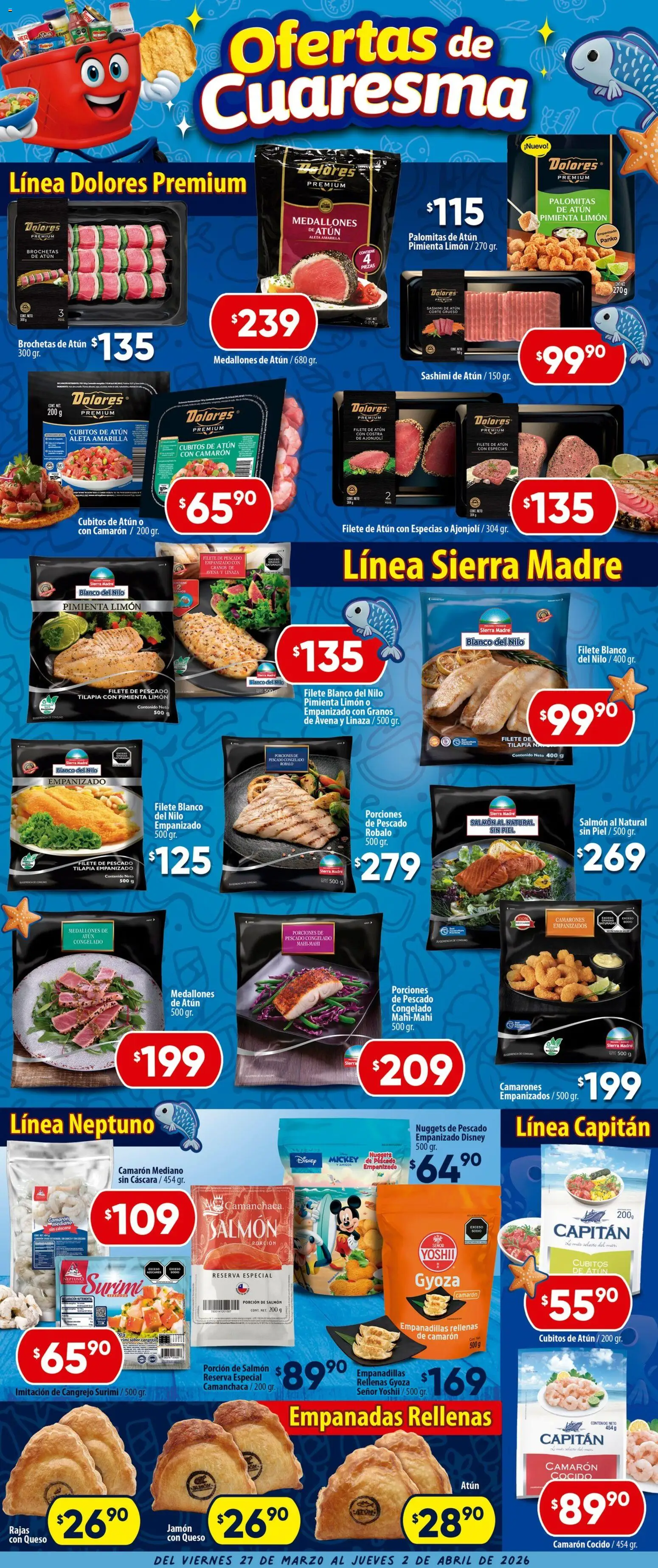 Nuevas ofertas de Calimax válidas en toda la República Mexicana desde el 27.03.2026. ¡Encuentra las mejores ofertas en Calimax folleto Mexicali y SLRC! | Página: 3 | Productos: Pimienta, Limón, Queso, Sierra