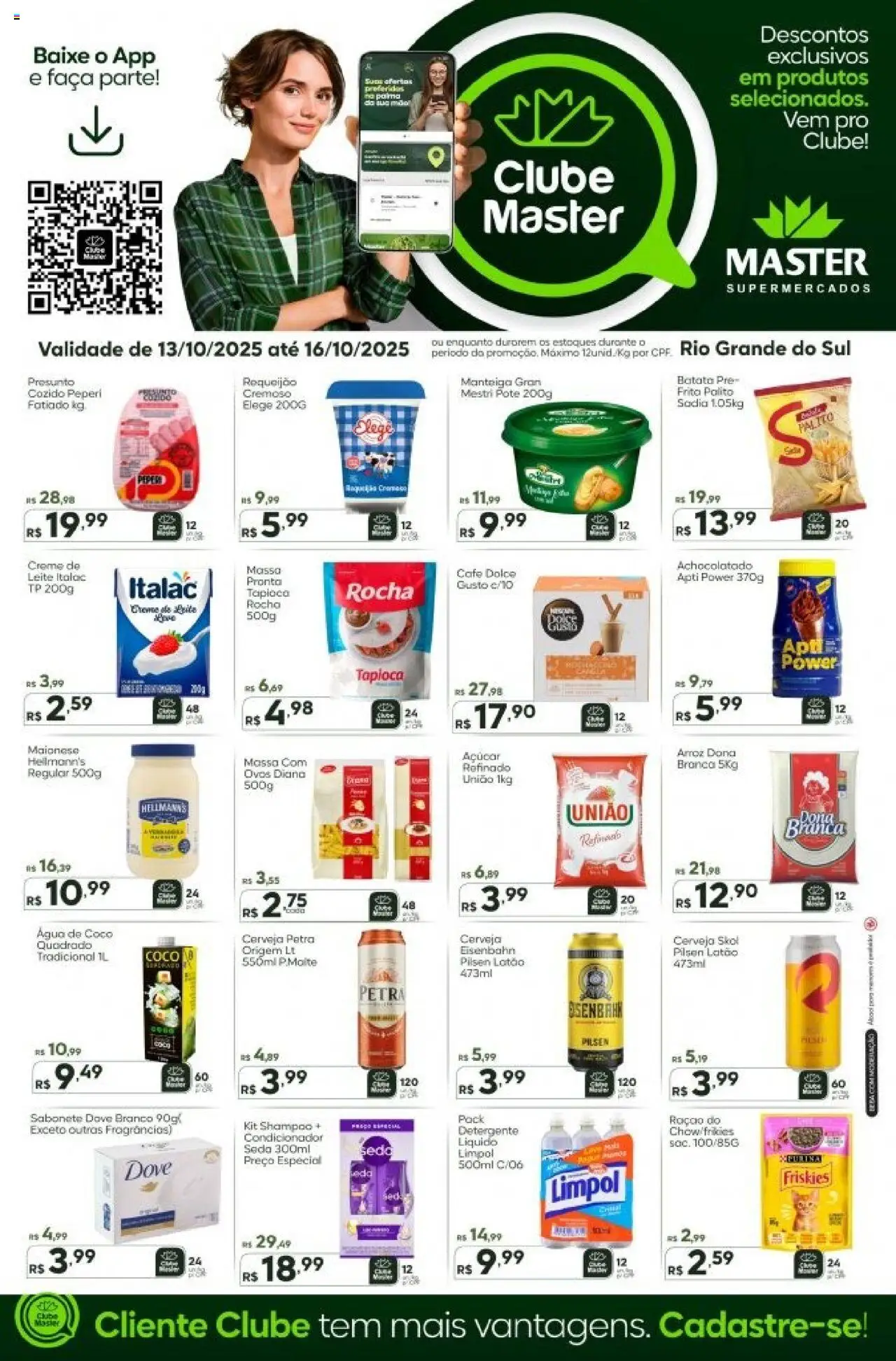 Master Folheto - válido de 13.10.2025 | Página: 1 | Produtos: Condicionador, Faca, Ovos, Requeijão