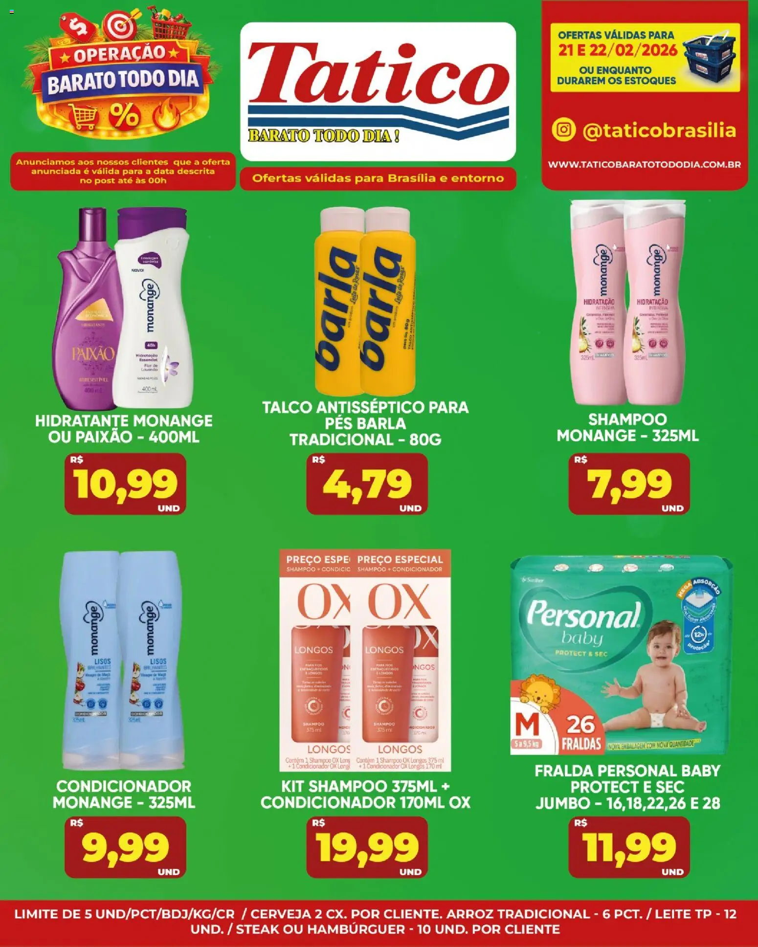 Tatico Folheto - válido de 23.02.2026 | Página: 35 | Produtos: Shampoo, Leite, Hambúrguer, Fraldas