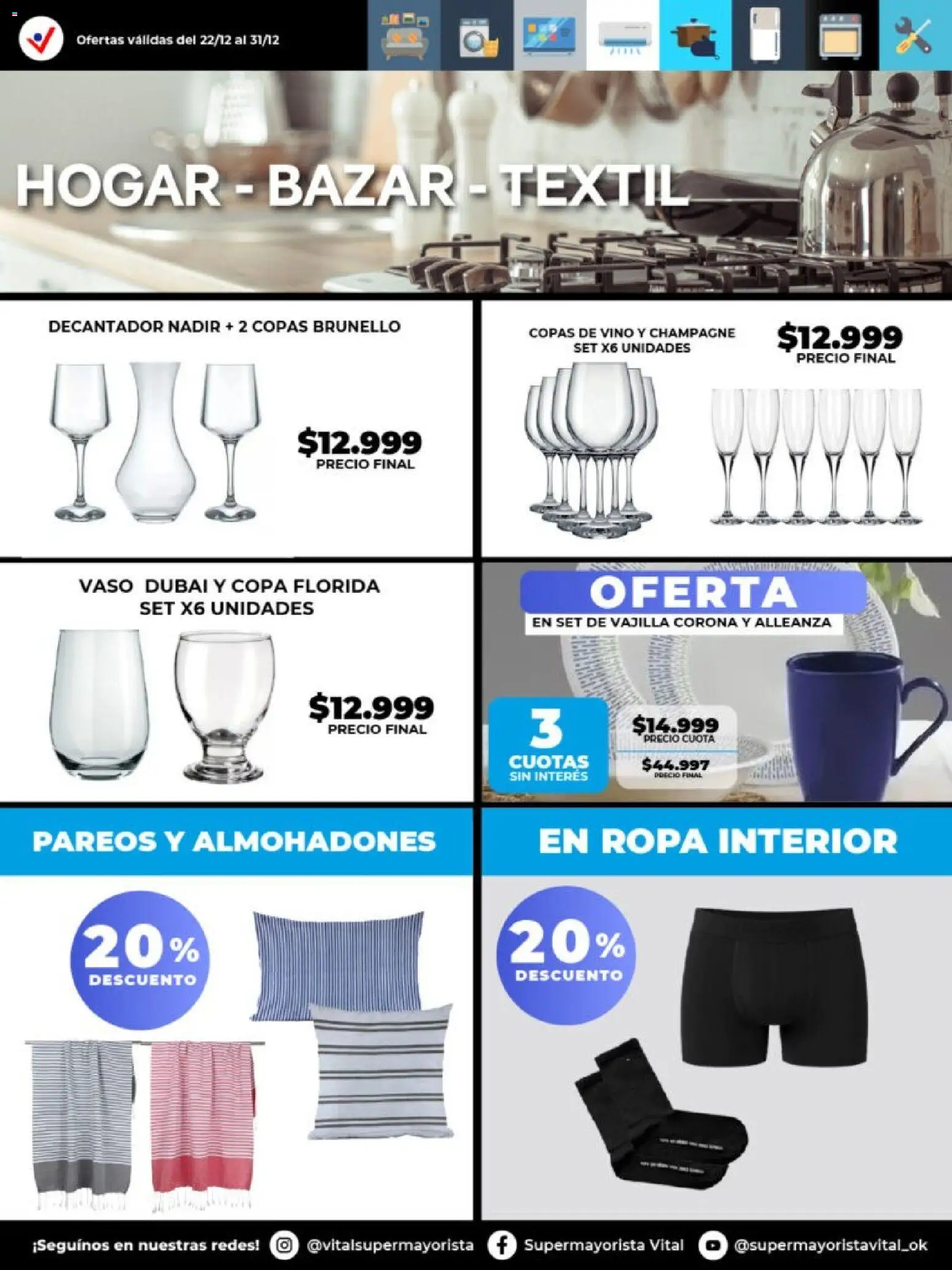 Vital - Especial de nonfood │ válido desde el 22.12.2025 | Página: 3 | Productos: Champagne, Ropa, Ropa interior, Vino