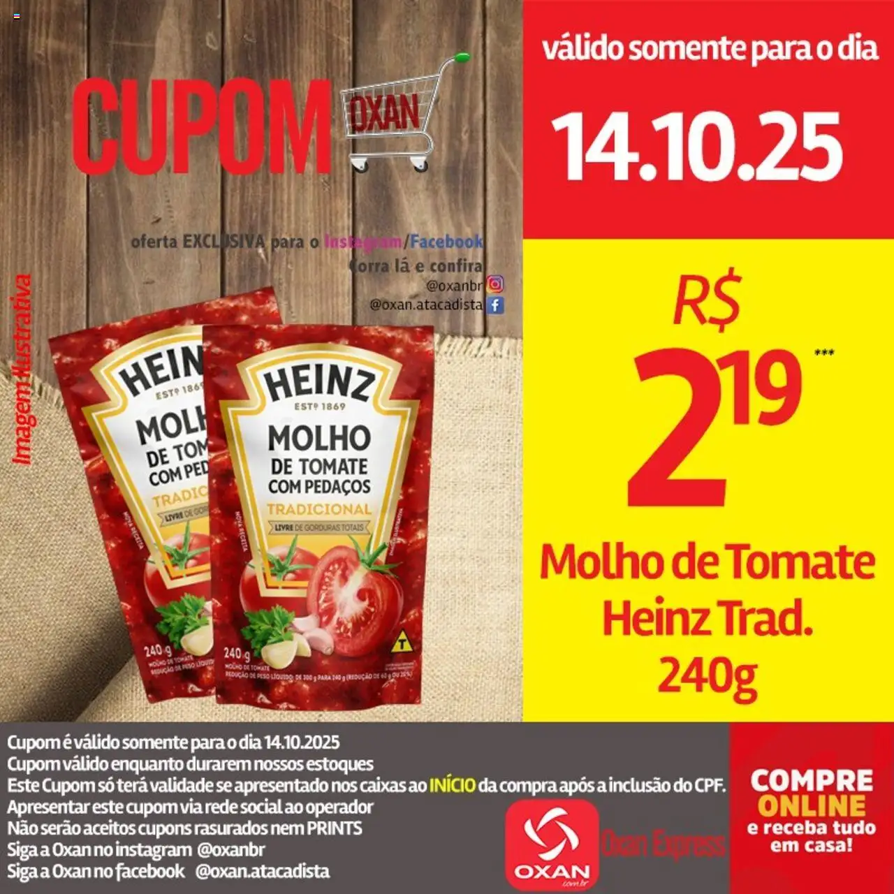 Oxan Atacadista Folheto - válido de 14.10.2025 | Página: 14 | Produtos: Molho de tomate