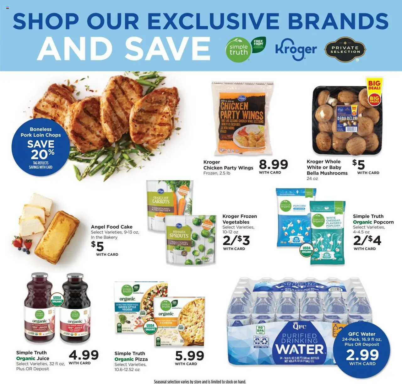 QFC Weekly Ad - OR - valid from 13.08.2025 | Page: 5 | Products: Mushrooms, Cheese, Pizza, Sugar