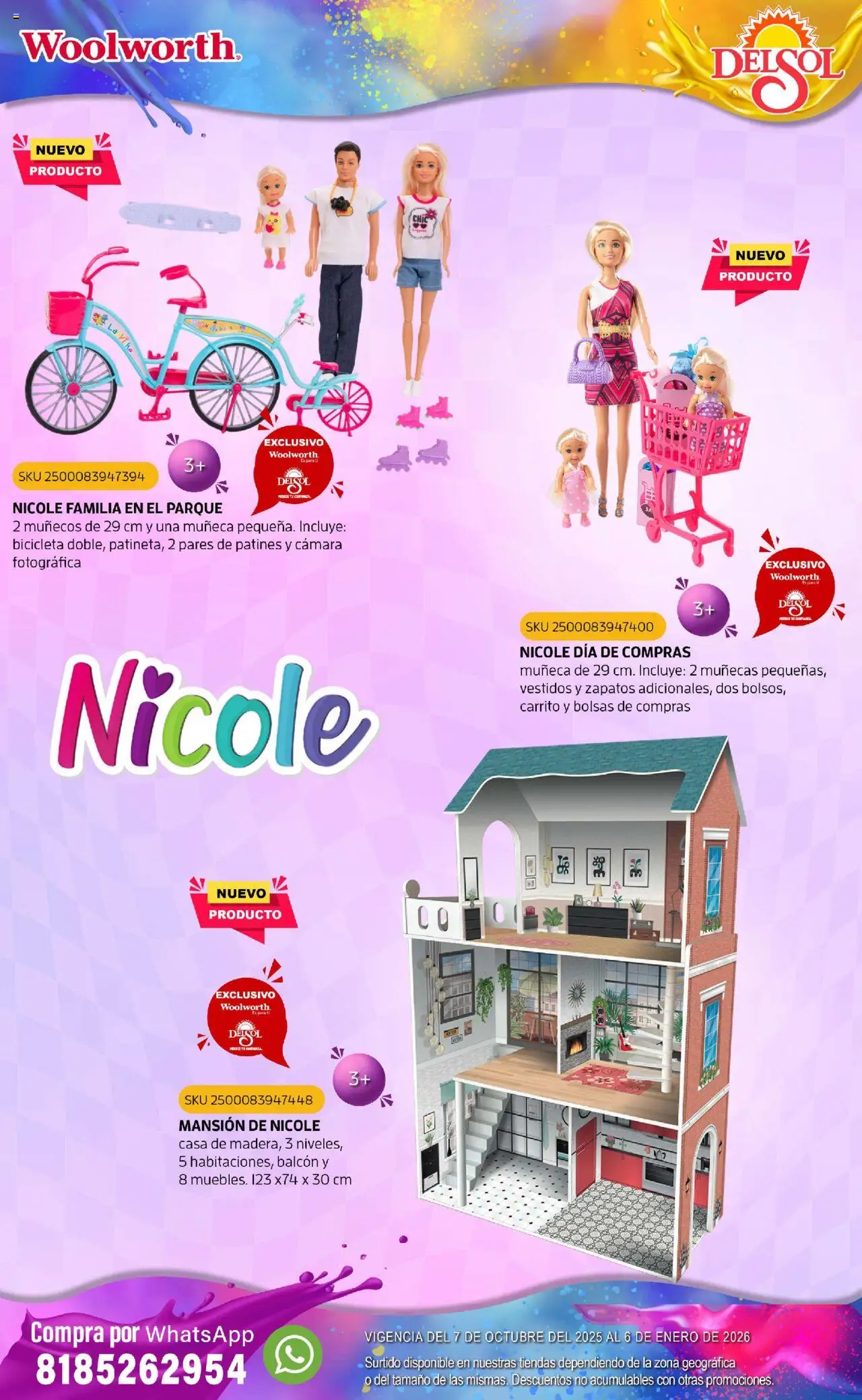 Nuevas ofertas de Del Sol y Woolworth válidas en toda la República Mexicana desde el 07.10.2025. ¡Encuentra las mejores ofertas en Del Sol y Woolworth - Catálogo Castillo Del Juguete! | Página: 48 | Productos: Zapatos, Cámara