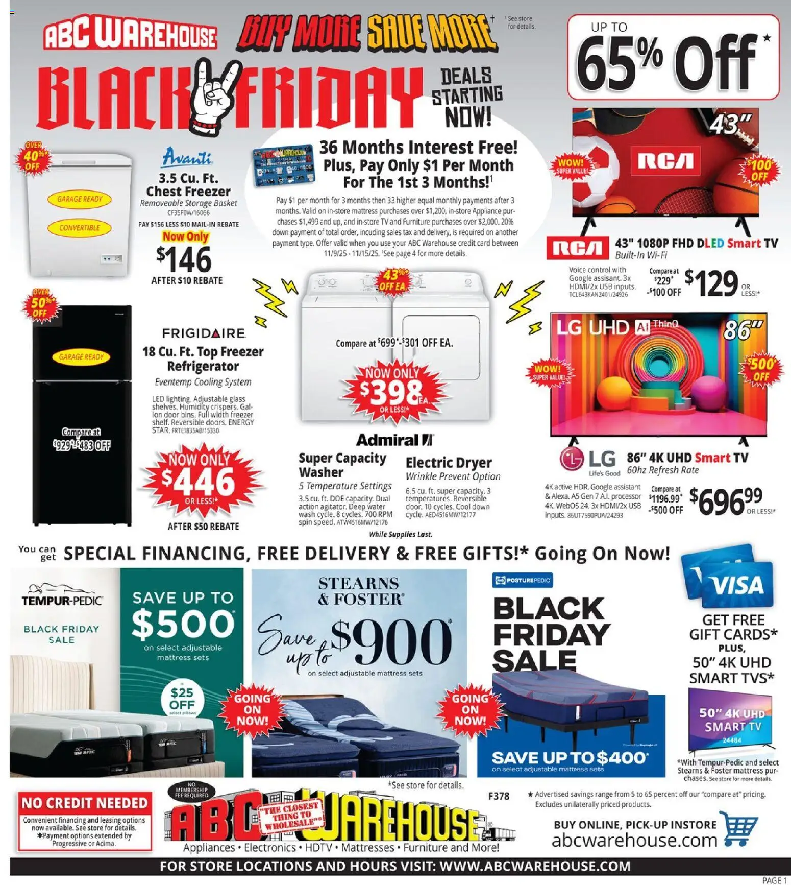 ABC Warehouse Black Friday - valid from 09.11.2025 | Page: 1
