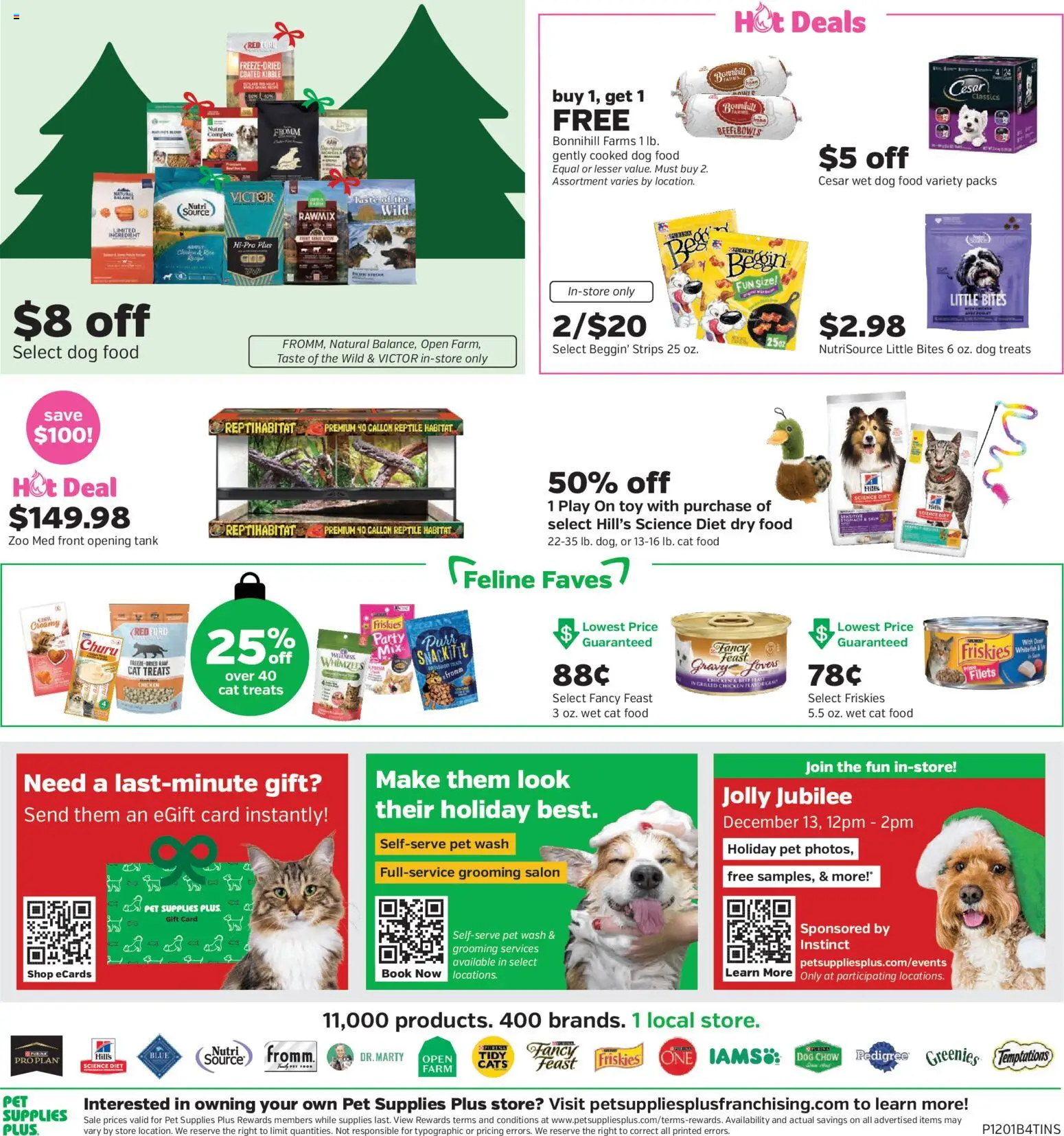 Pet Supplies Plus Weekly Ad - valid from 12.12.2025 | Page: 4 | Products: Ramp, Dog Treats, Dog Food, Cat Food