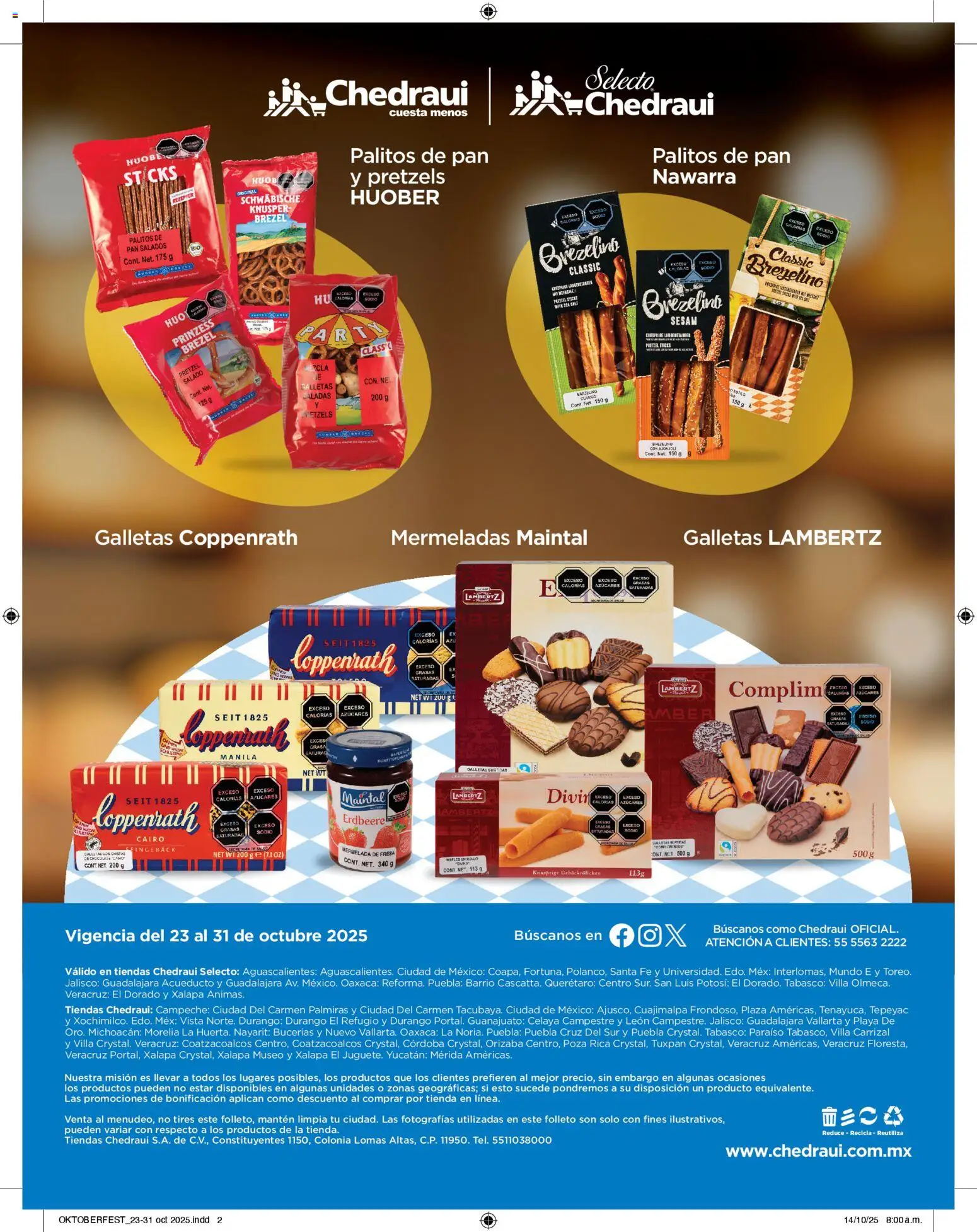 Nuevas ofertas de Chedraui válidas en toda la República Mexicana desde el 23.10.2025. ¡Encuentra las mejores ofertas en Chedraui - Oktoberfest! | Página: 2 | Productos: Fresa, Pan, Galletas, Mermelada